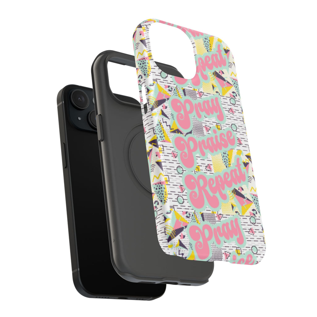 Retro Pray Praise Repeat Women's  Phone Case- Impact-Resistant Cases