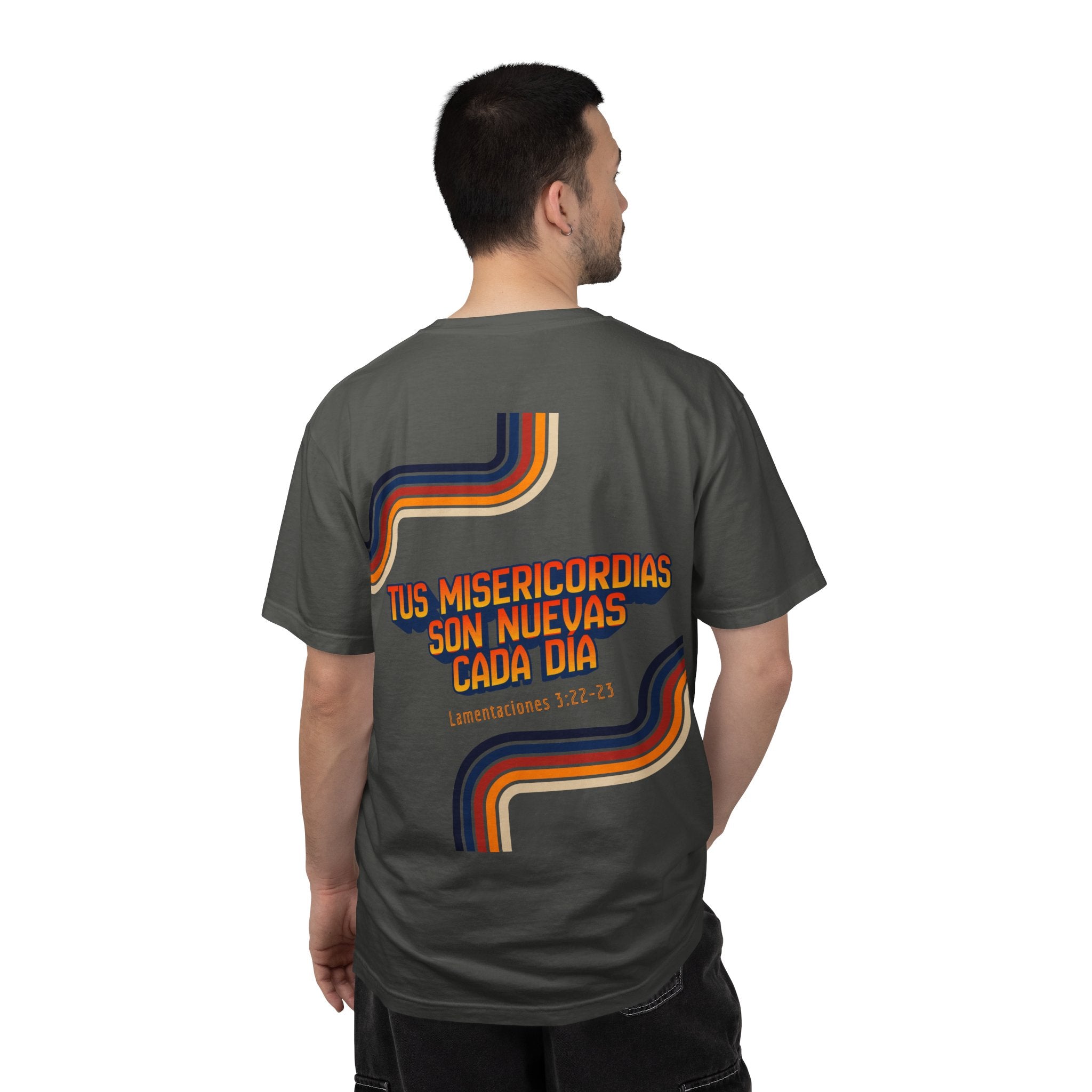Hombres-Misericordia de Dios Sal 63:3/Lam 3:22-23— Diseño 'retro' cristiano para hombres