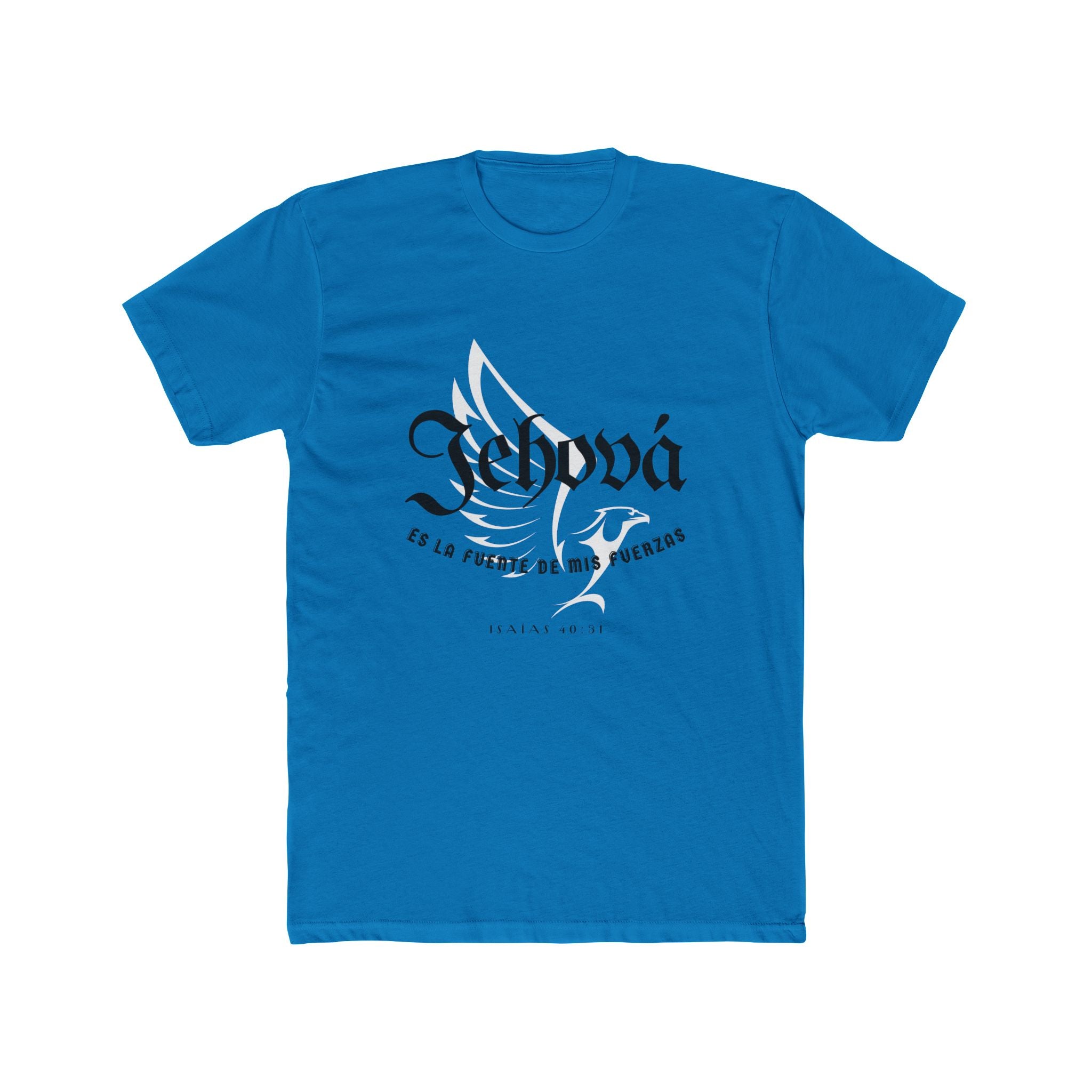 Isaías 40:31 Camisa para hombres — "Jehová es la fuente de mis fuerzas" Christian Faith T‑Shirt