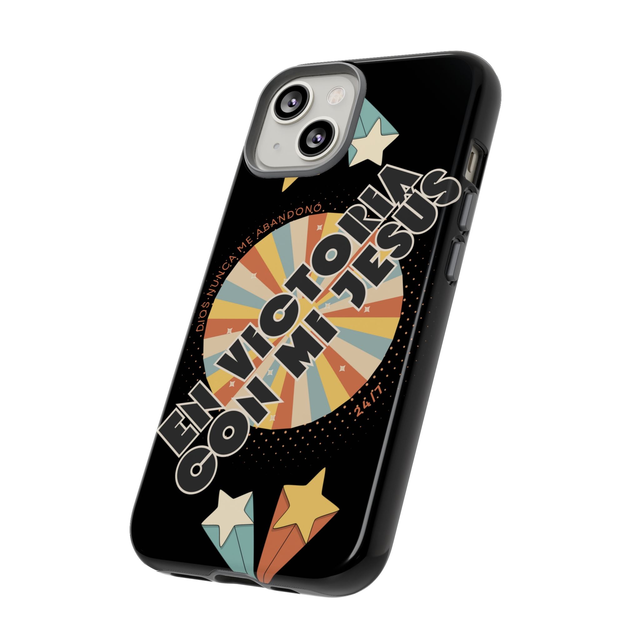 'En Victoria Con Jesús' Retro Protección de telefono