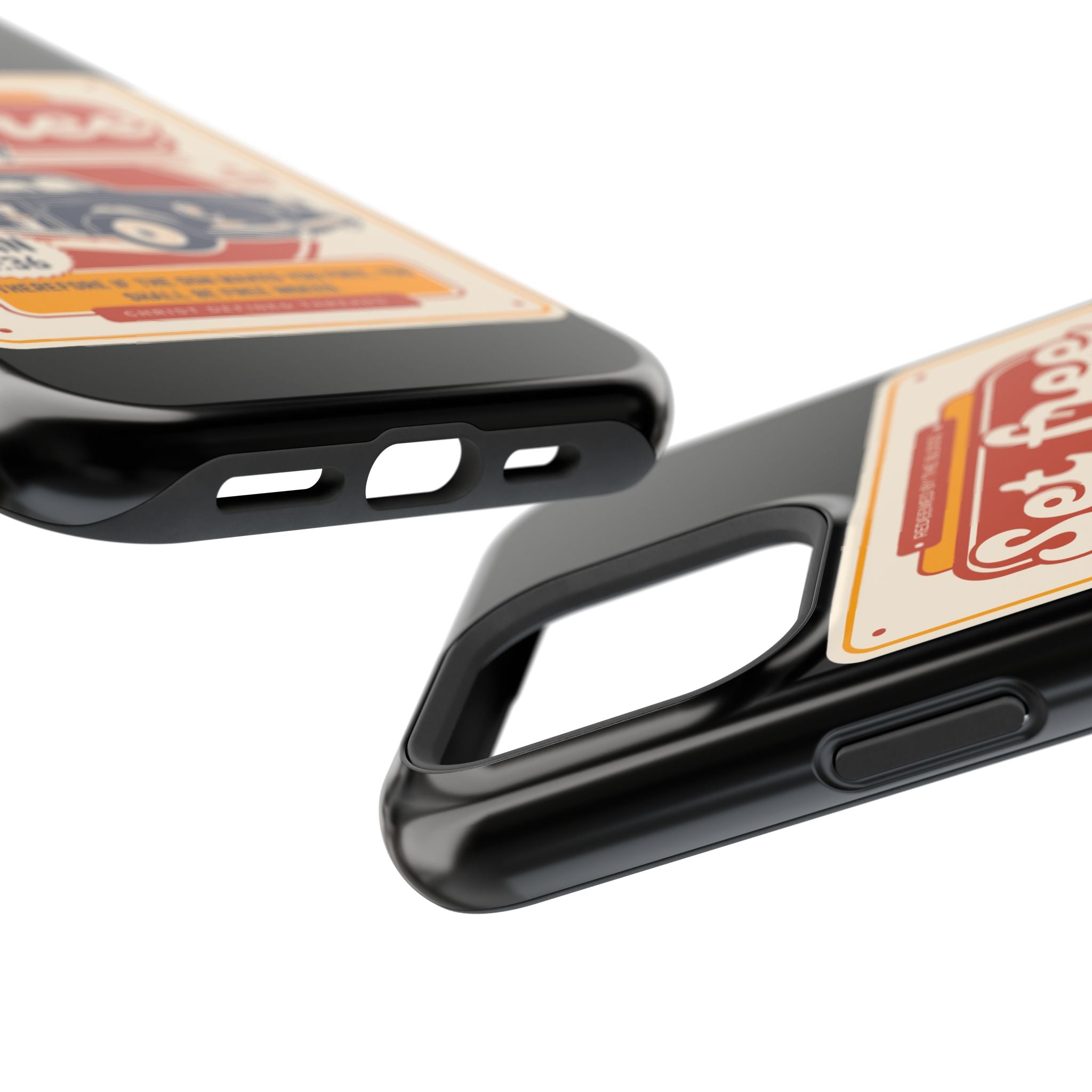 Men's 'Set free indeed' Vintage Graphic Phone Case — Magnetic Impact-Resistant