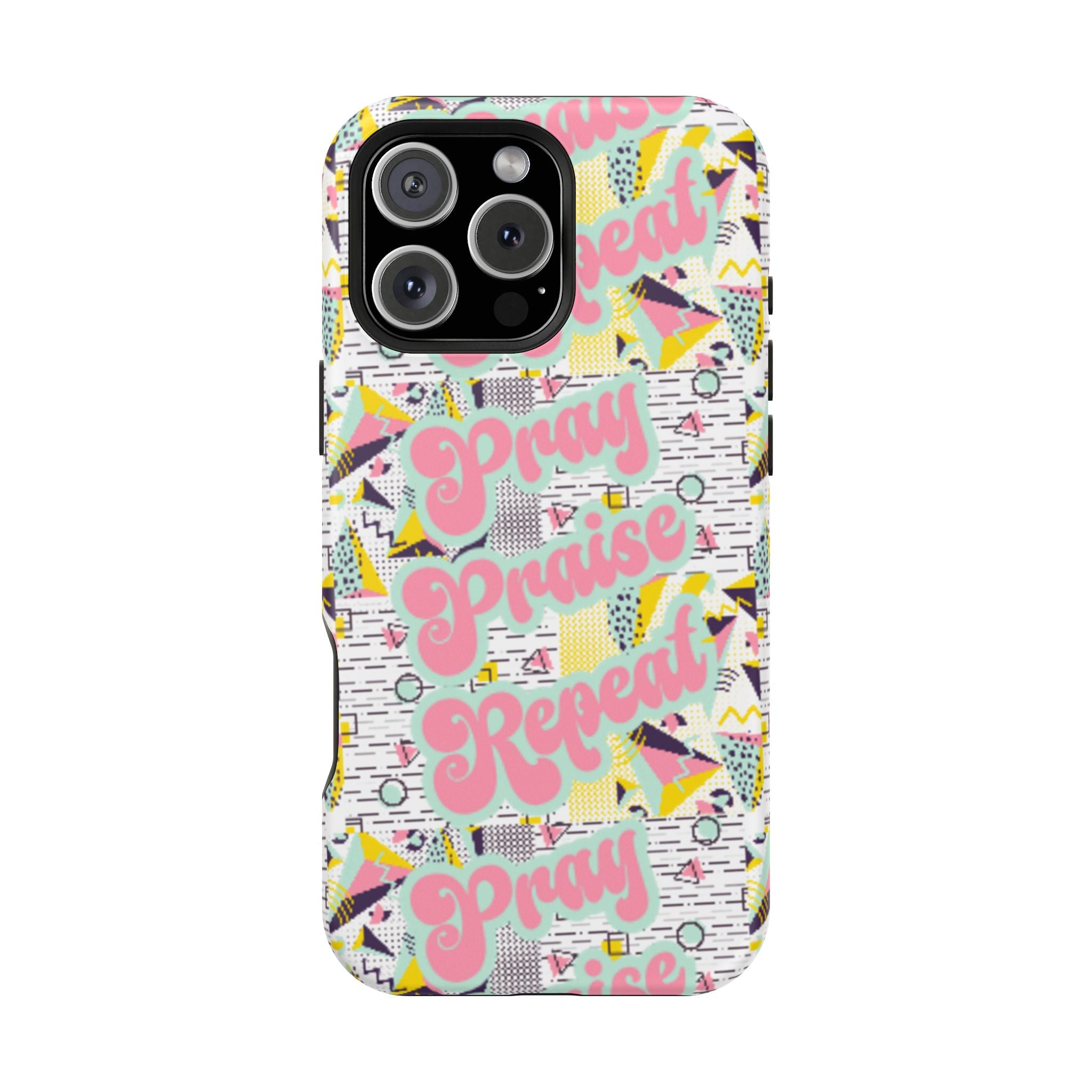 Retro Pray Praise Repeat Women's  Phone Case- Impact-Resistant Cases
