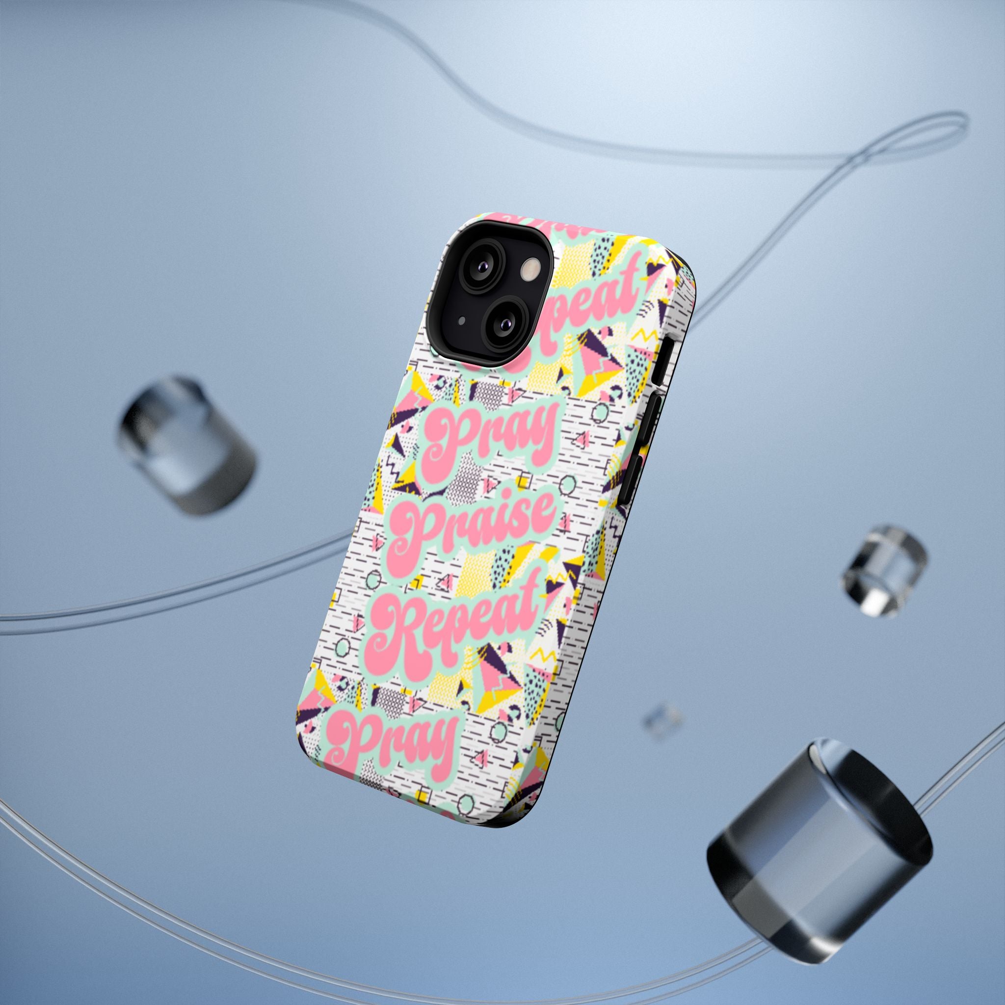 Retro Pray Praise Repeat Women's  Phone Case- Impact-Resistant Cases