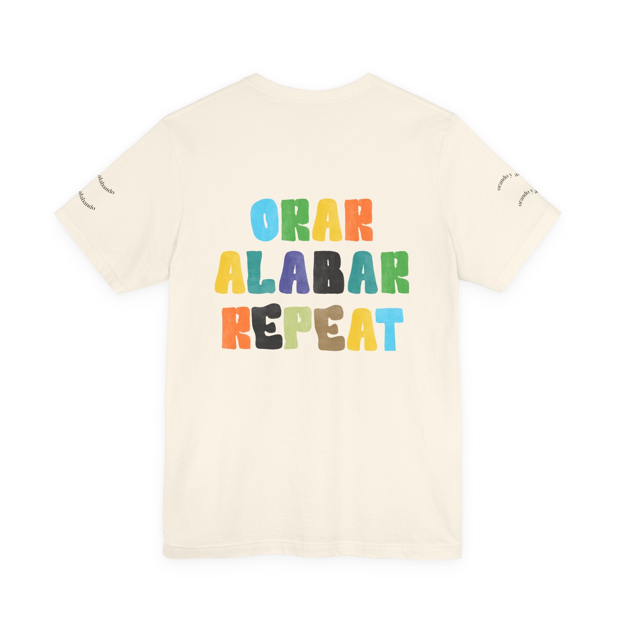 Men's Bilingual "Orar Alabar Repeat" T-Shirt – Camisa de hombres Bilingüe