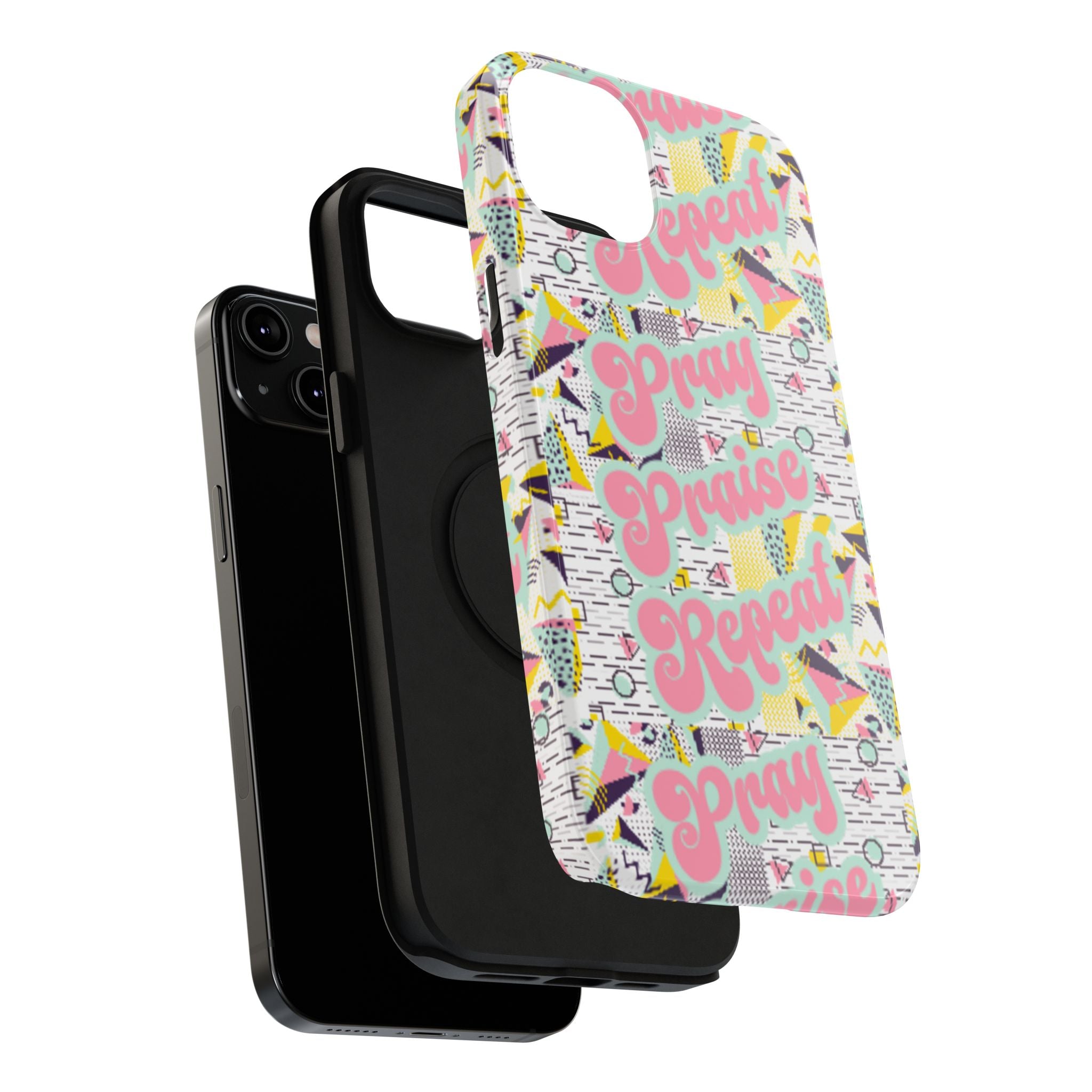 Retro Pray Praise Repeat Women's  Phone Case- Impact-Resistant Cases