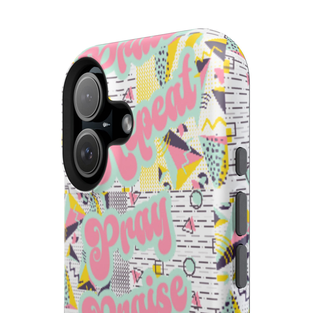 Retro Pray Praise Repeat Women's  Phone Case- Impact-Resistant Cases