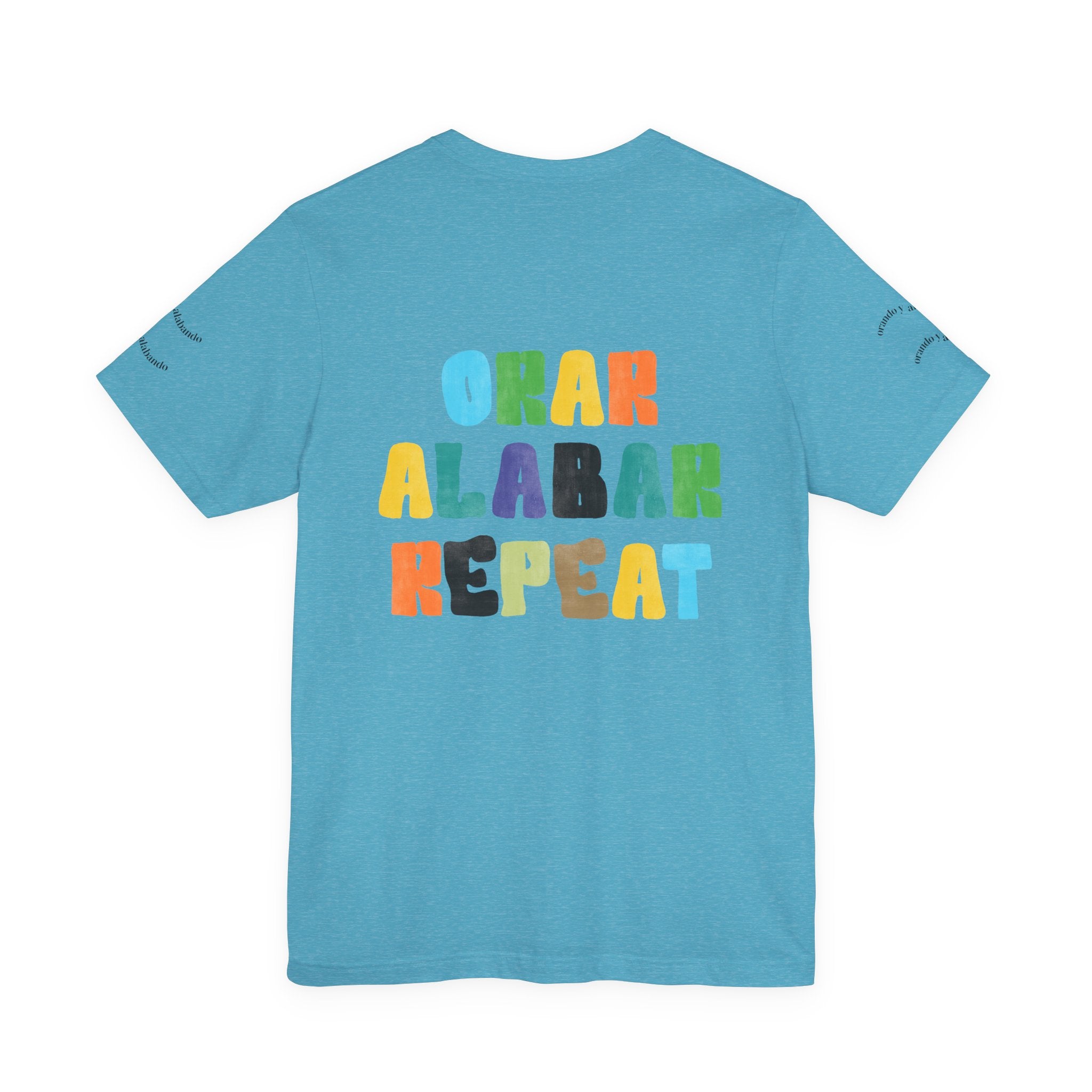 Men's Bilingual "Orar Alabar Repeat" T-Shirt – Camisa de hombres Bilingüe