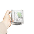 'In the storm I will testify still' Glass Mug — Inspirational Scripture 10oz Coffee Mug