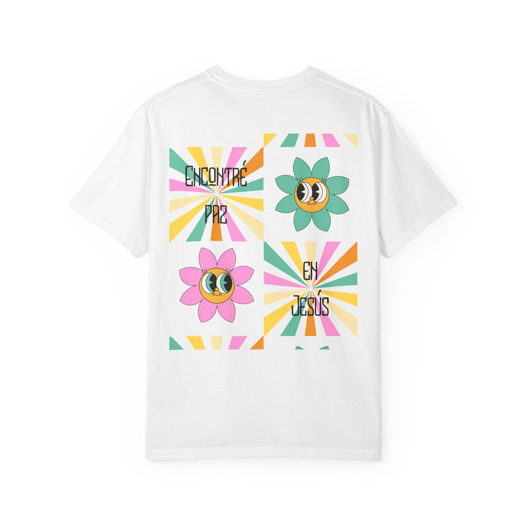Woman's Spanish "Encontré paz en Jesús"- Camisa Retro Español