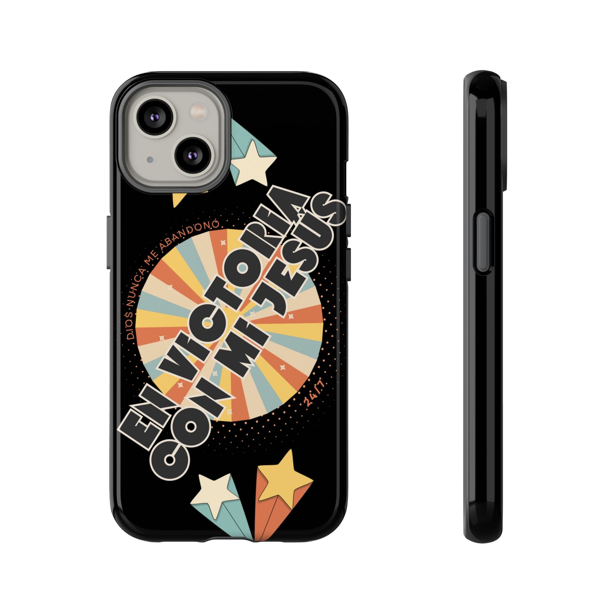 'En Victoria Con Jesús' Retro Protección de telefono