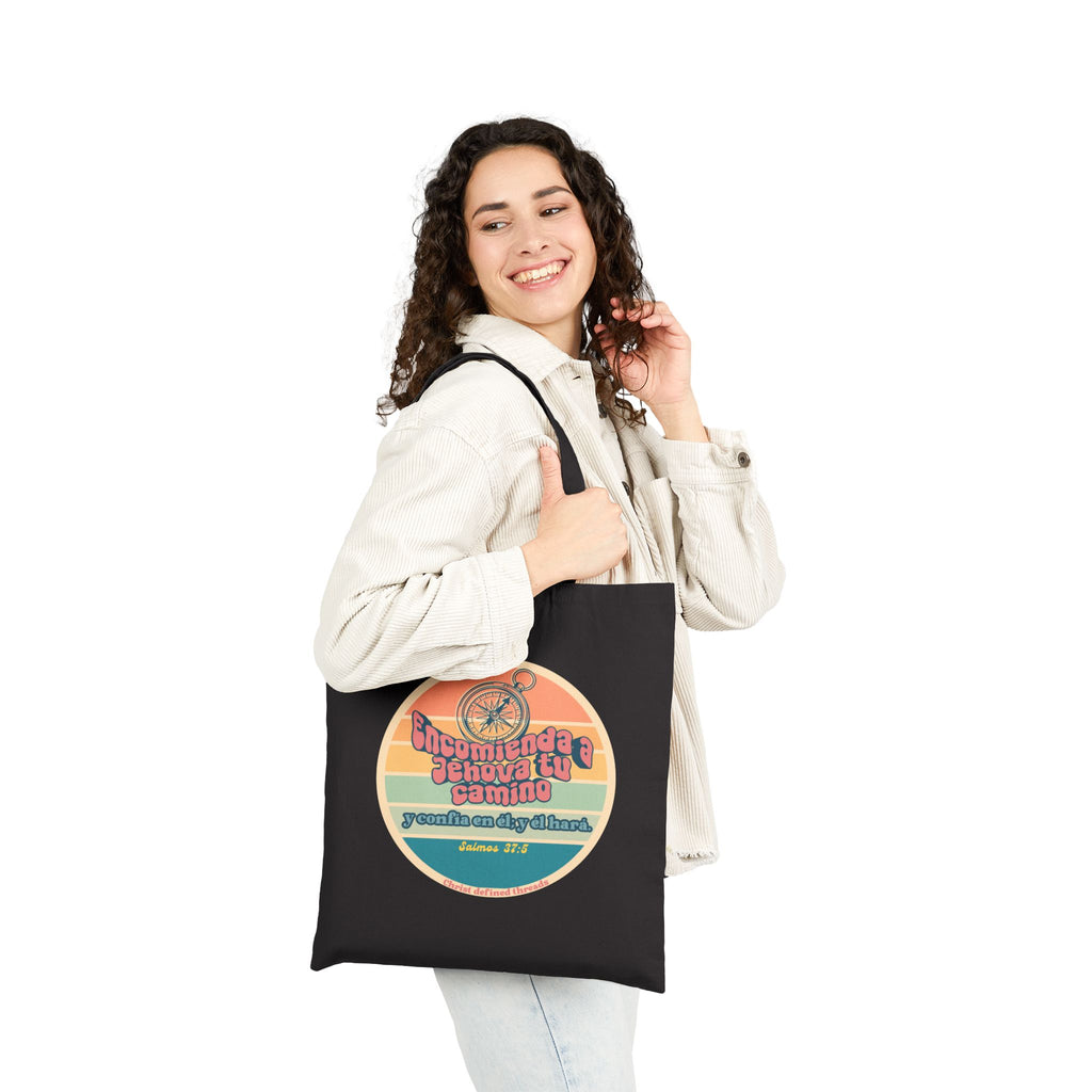"Encomienda a Jehová tu camino" Bolsa —  Salmos Canvas Tote