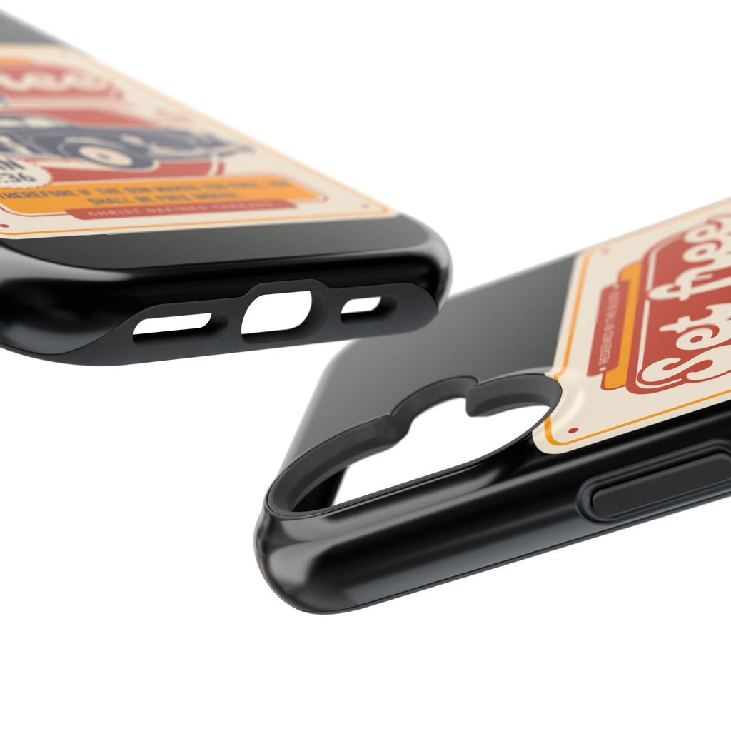 Men's 'Set free indeed' Vintage Graphic Phone Case — Magnetic Impact-Resistant