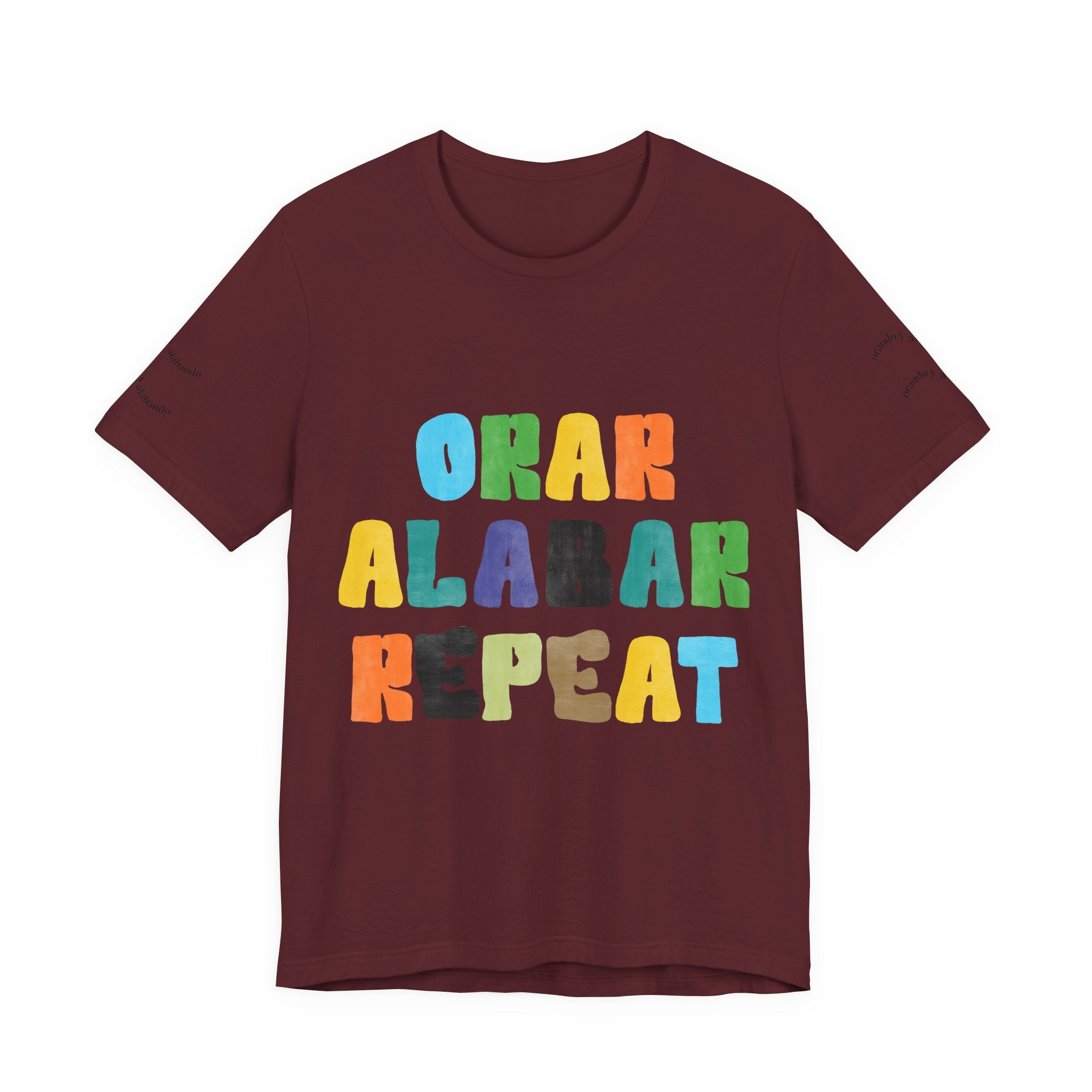 Men's Bilingual "Orar Alabar Repeat" T-Shirt – Camisa de hombres Bilingüe