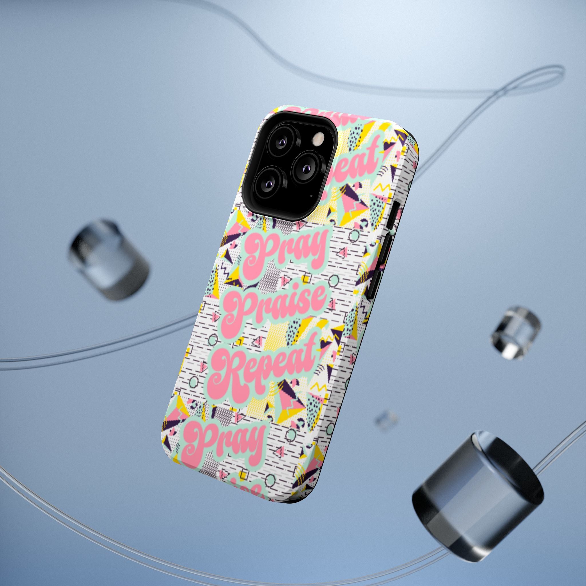Retro Pray Praise Repeat Women's  Phone Case- Impact-Resistant Cases