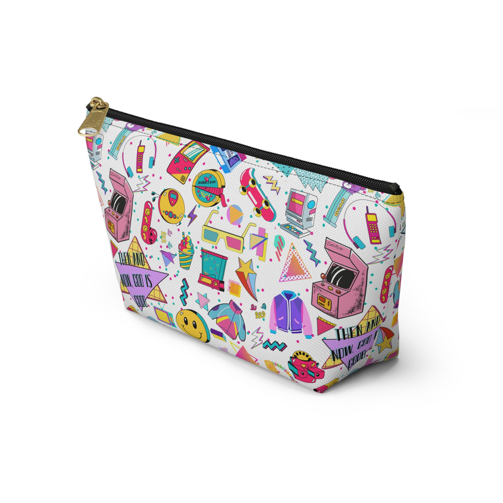 "Then and now God is good" Accessory Pouch — 80's & 90's nostalgia Graphic Bag