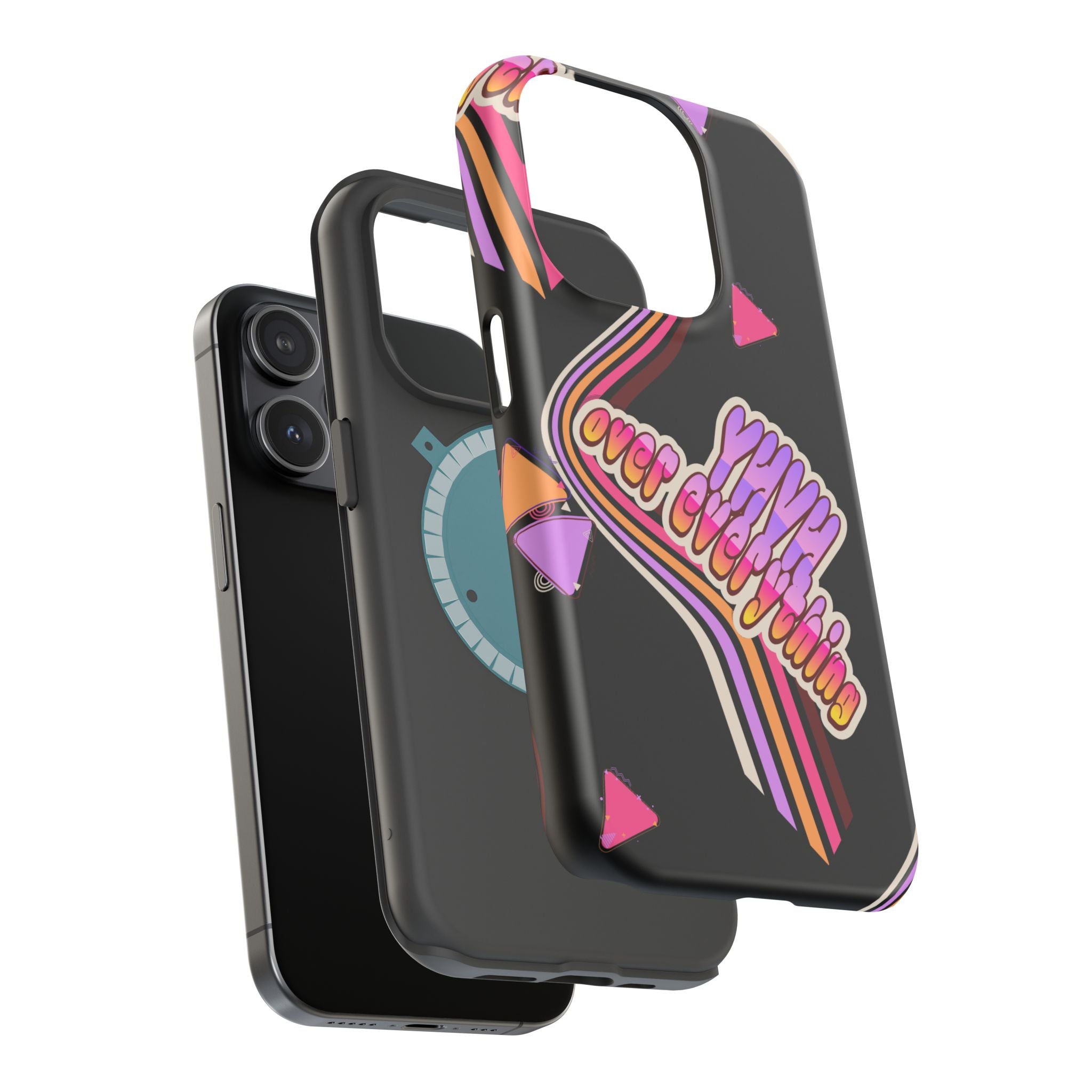 Retro 'YHVH over everything' Magnetic Phone Case — Impact-Resistant Protective Cover