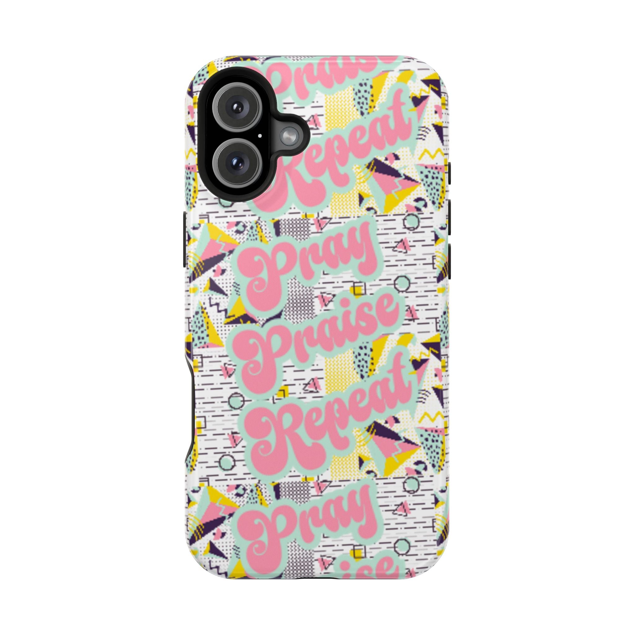 Retro Pray Praise Repeat Women's  Phone Case- Impact-Resistant Cases