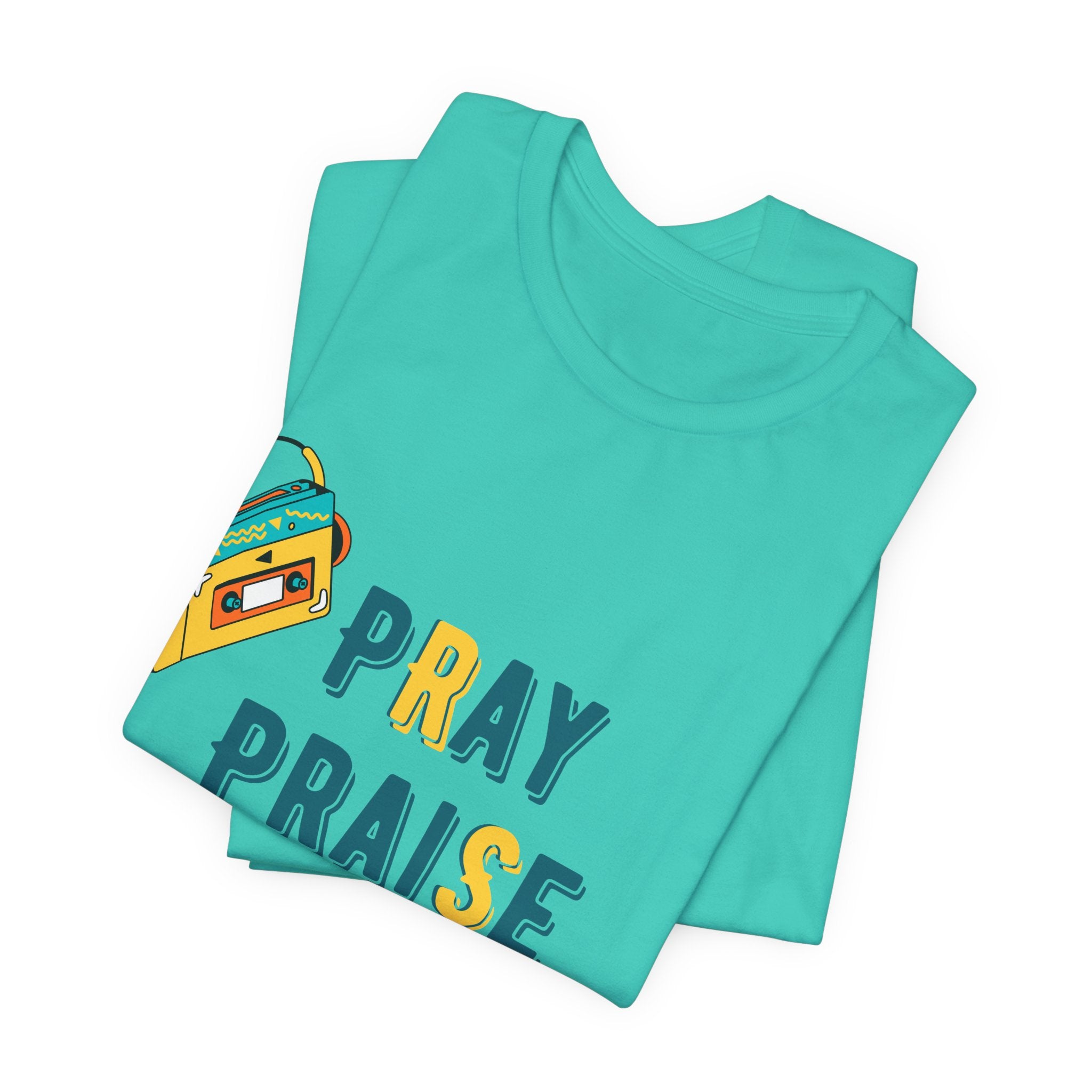 Men's Pray Praise Repeat T-Shirt — Vintage Boombox Christian Tee