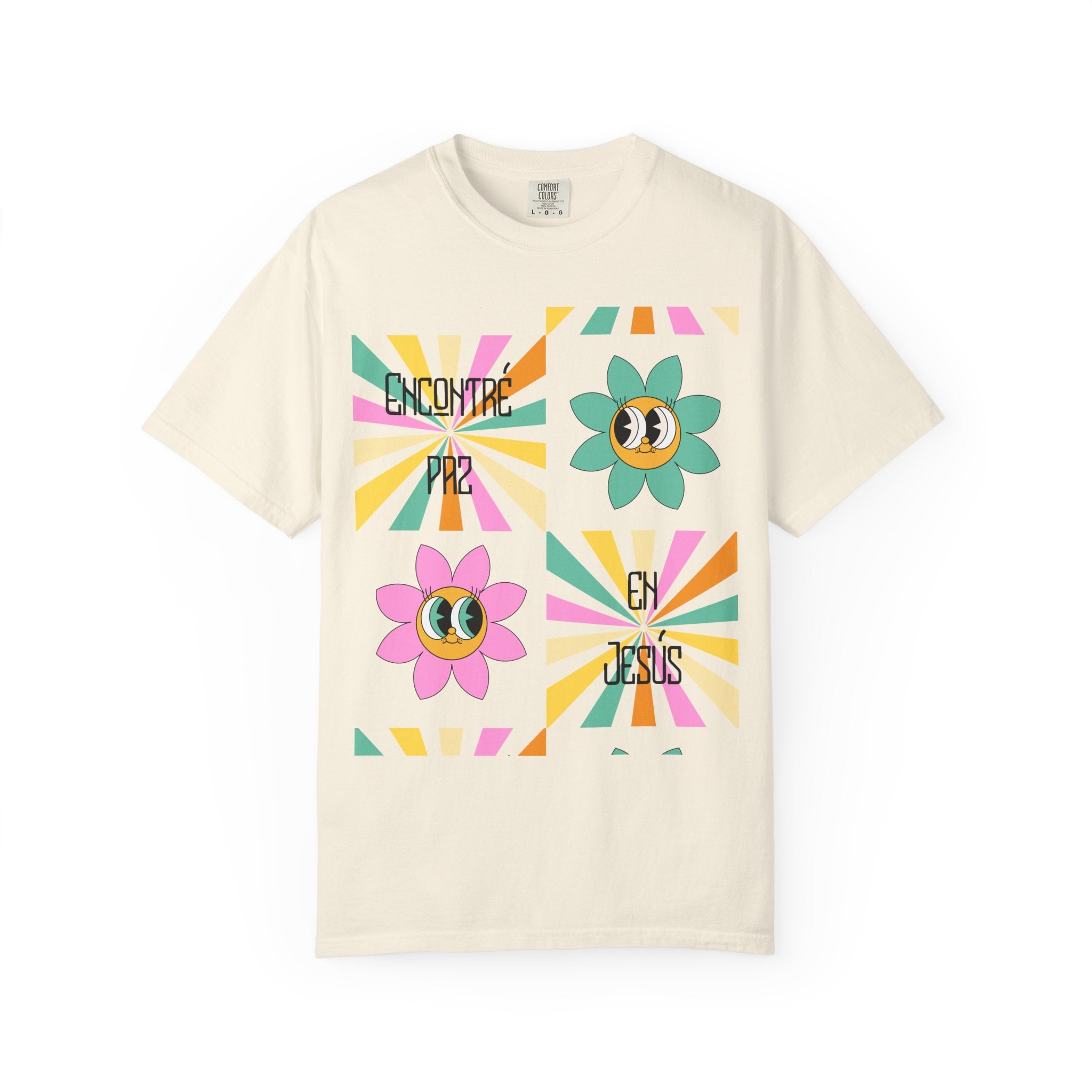 Woman's Spanish "Encontré paz en Jesús"- Camisa Retro Español