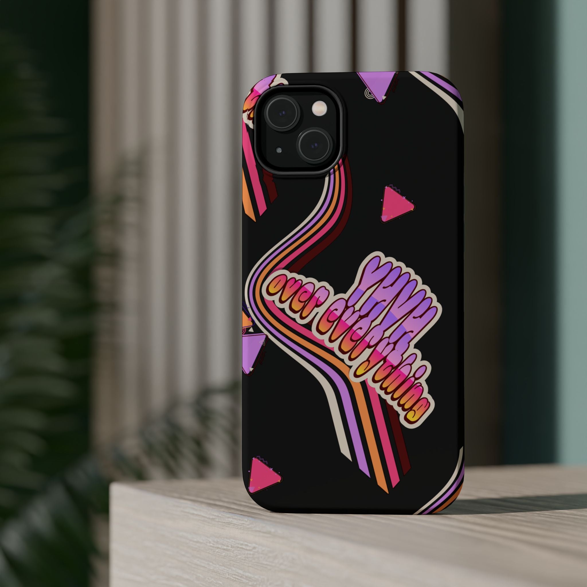 Retro 'YHVH over everything' Magnetic Phone Case — Impact-Resistant Protective Cover
