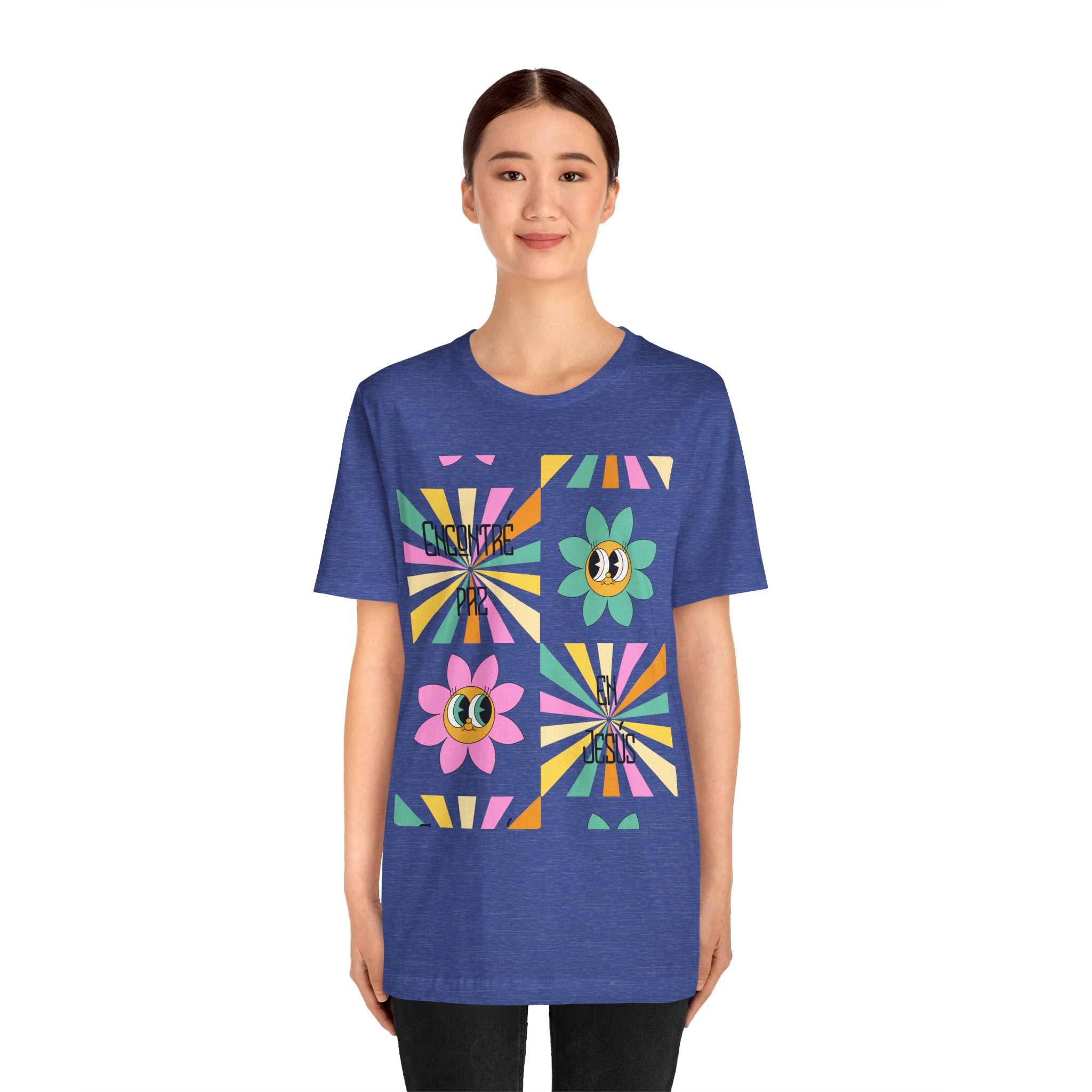 Woman's Spanish "Encontré paz en Jesús"- Camisa Retro Español
