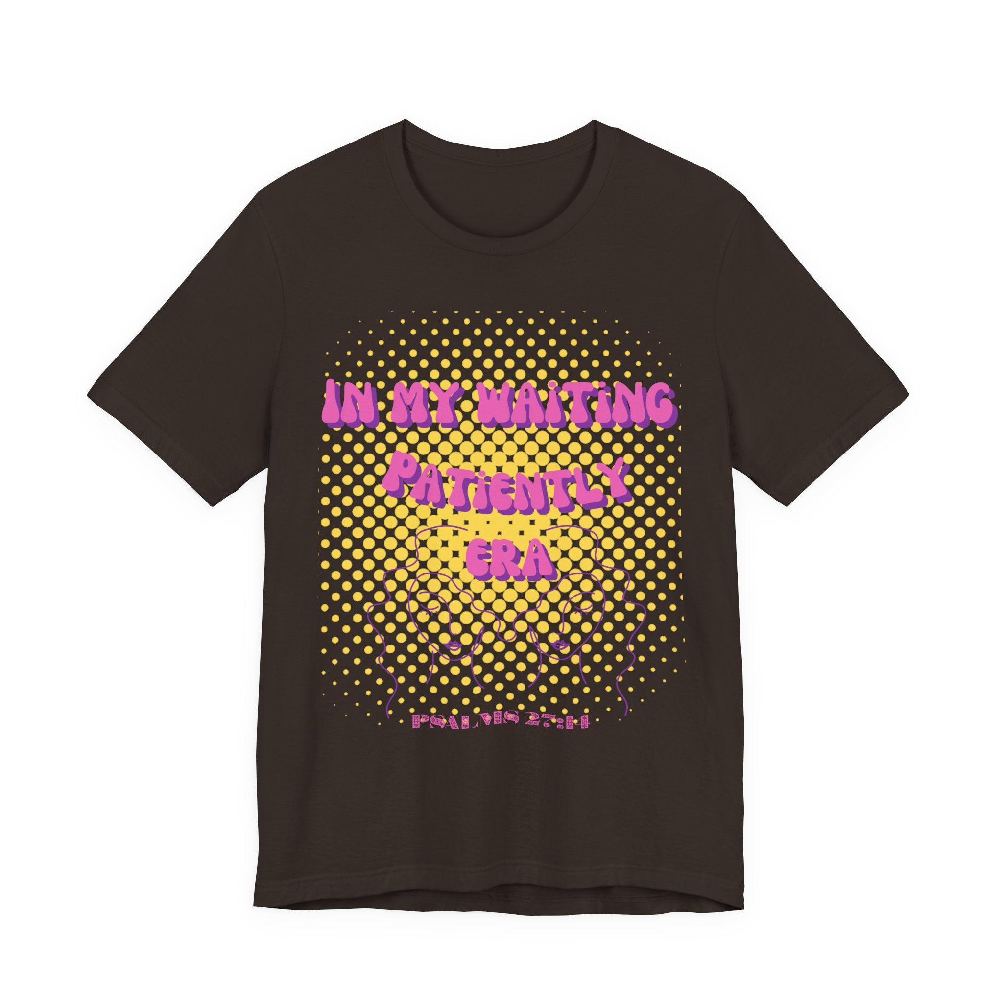 Women's 'In my Waiting Patiently Era' Tee - Yellow Graphic Jersey Short Sleeve