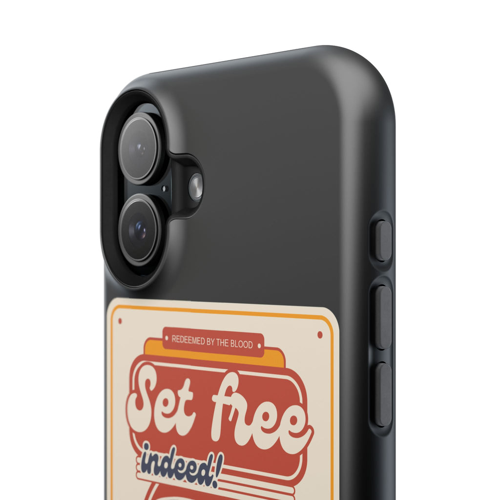 Men's 'Set free indeed' Vintage Graphic Phone Case — Magnetic Impact-Resistant