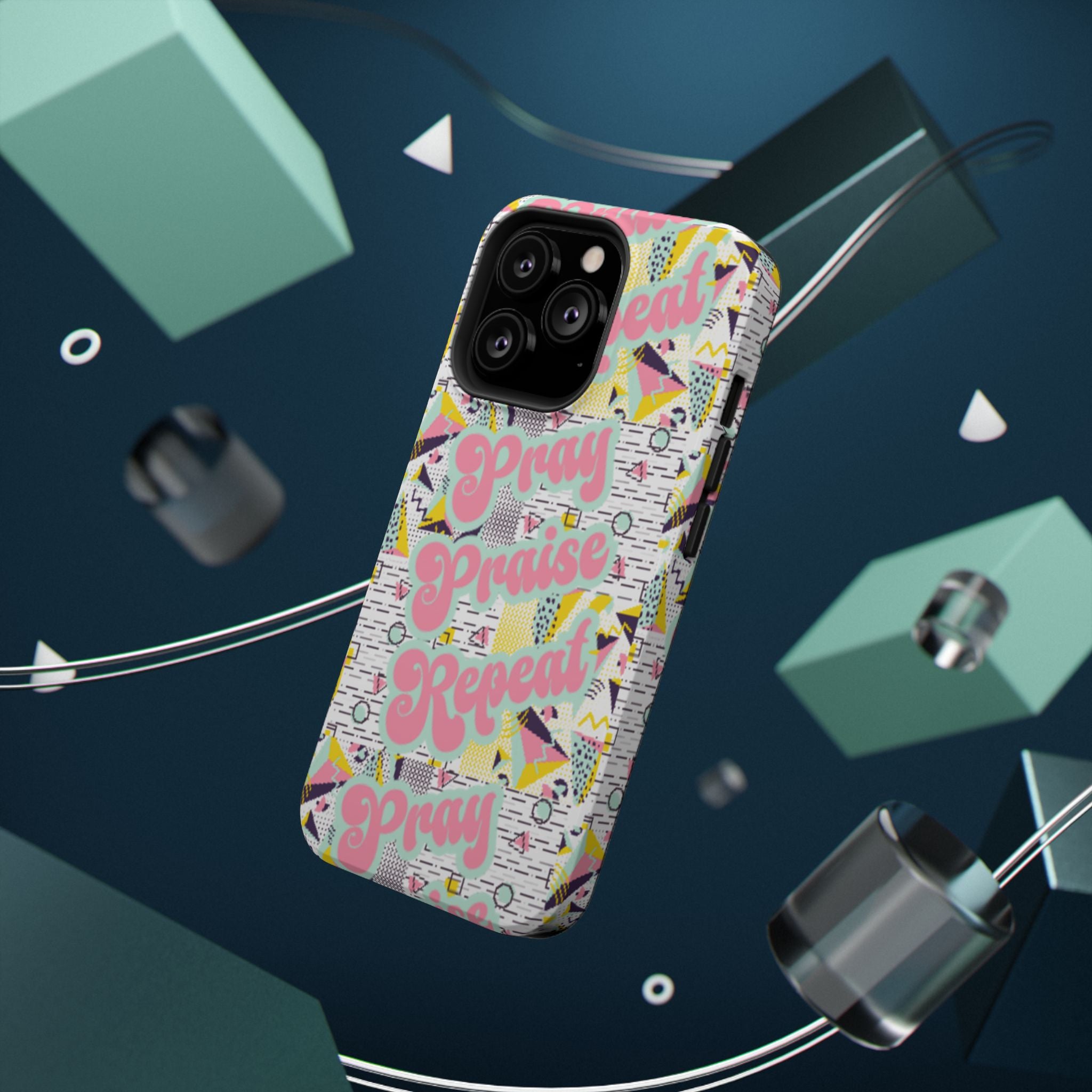 Retro Pray Praise Repeat Women's  Phone Case- Impact-Resistant Cases