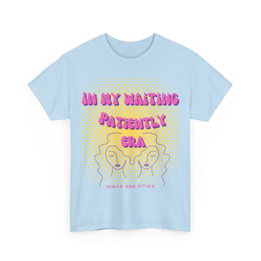 Women's 'In my Waiting Patiently Era' Tee - Yellow Graphic Jersey Short Sleeve