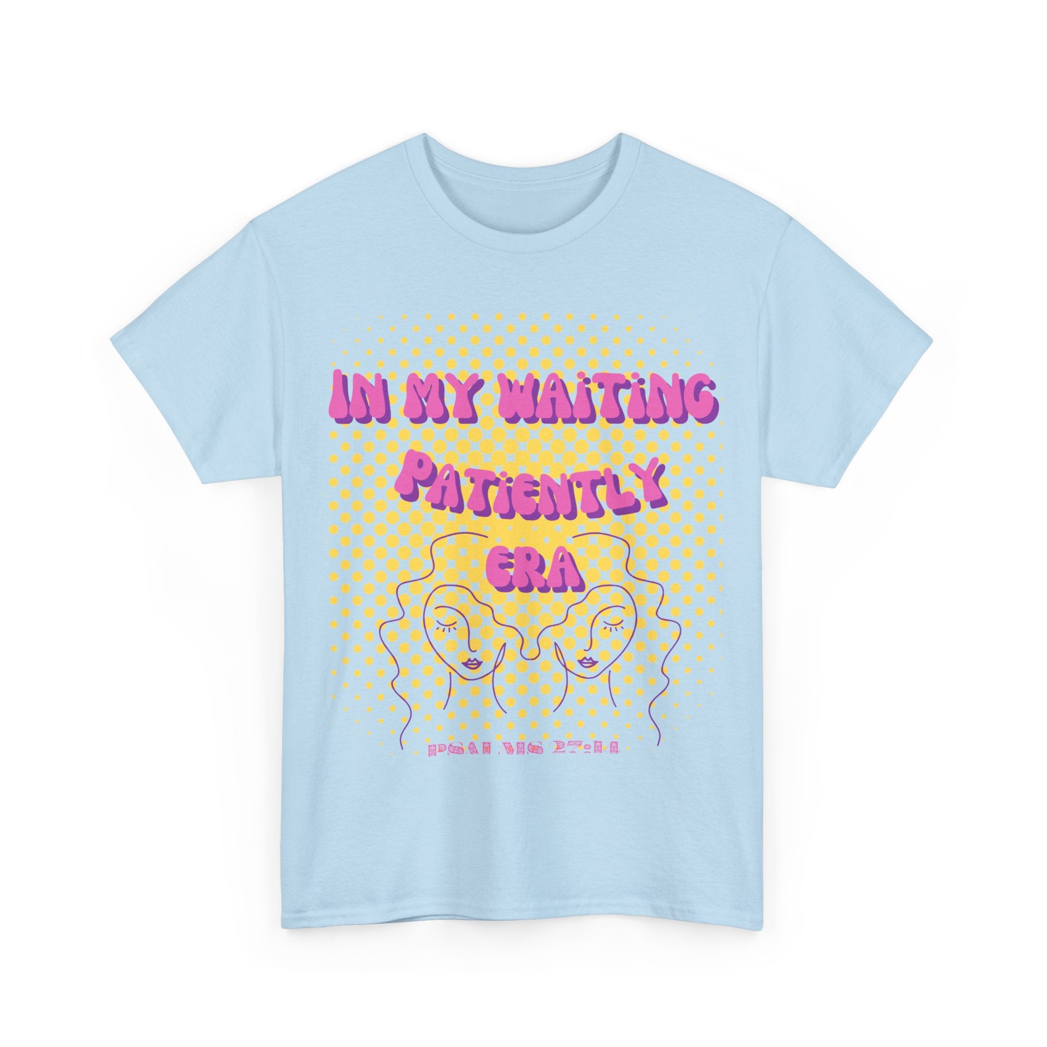 Women's 'In my Waiting Patiently Era' Tee - Yellow Graphic Jersey Short Sleeve