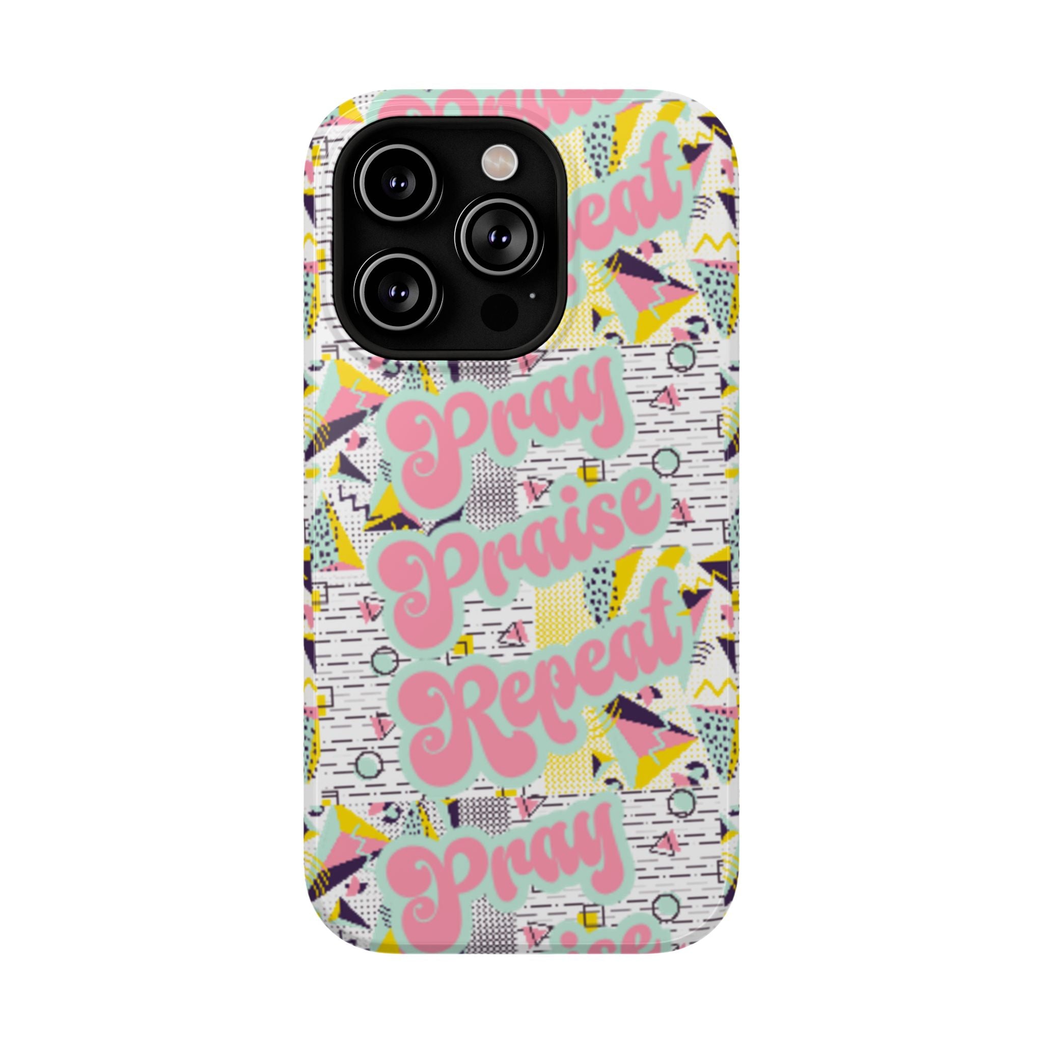 Retro Pray Praise Repeat Women's  Phone Case- Impact-Resistant Cases