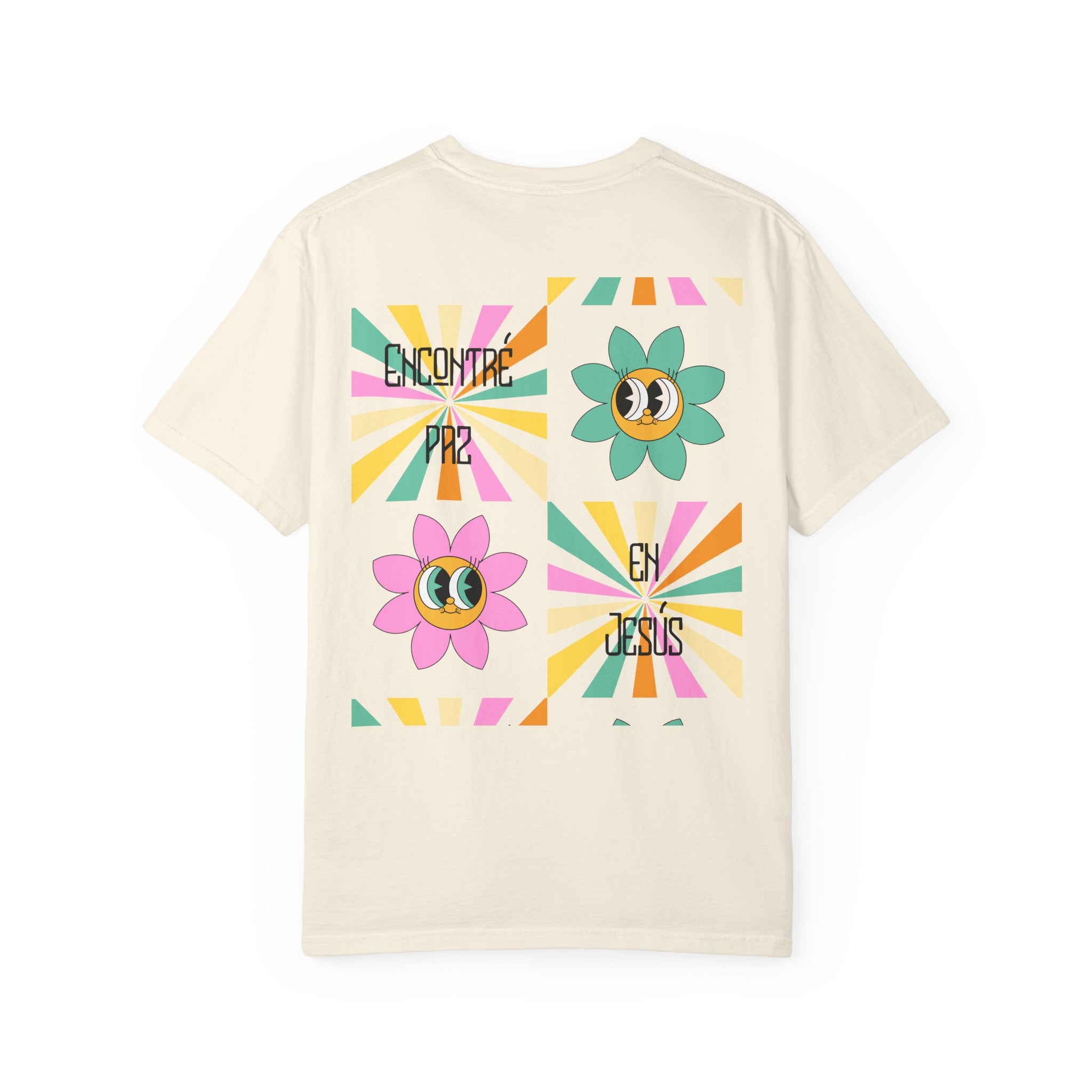Woman's Spanish "Encontré paz en Jesús"- Camisa Retro Español
