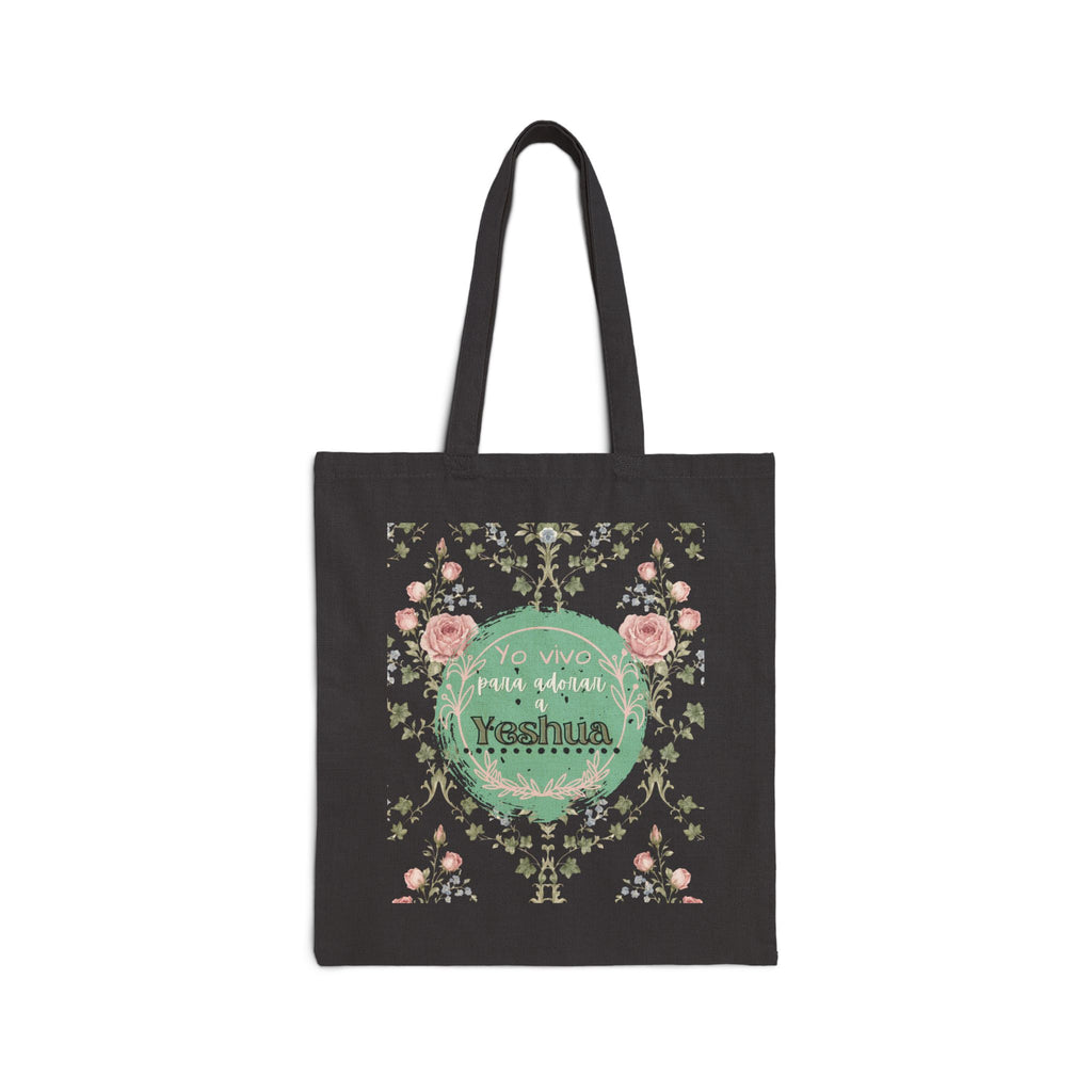 Bolsa Floral Vintage para Mujeres — 'Yo vivo para adorar a Yeshua'