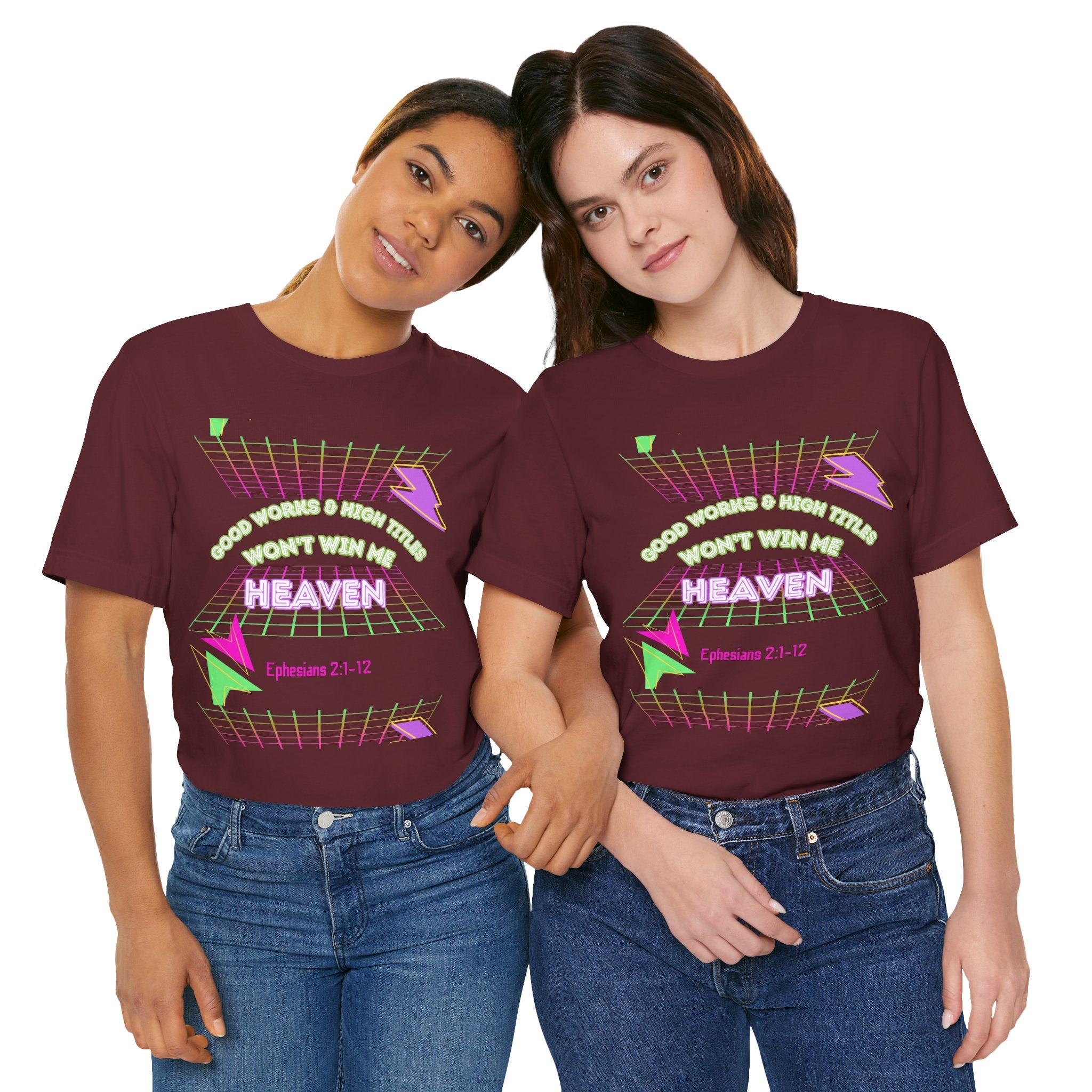 Woman's "Good works" Retro Tee— Ephesians 2:1-12 Retro Christian T-Shirt