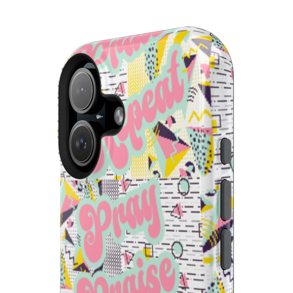Retro Pray Praise Repeat Women's  Phone Case- Impact-Resistant Cases