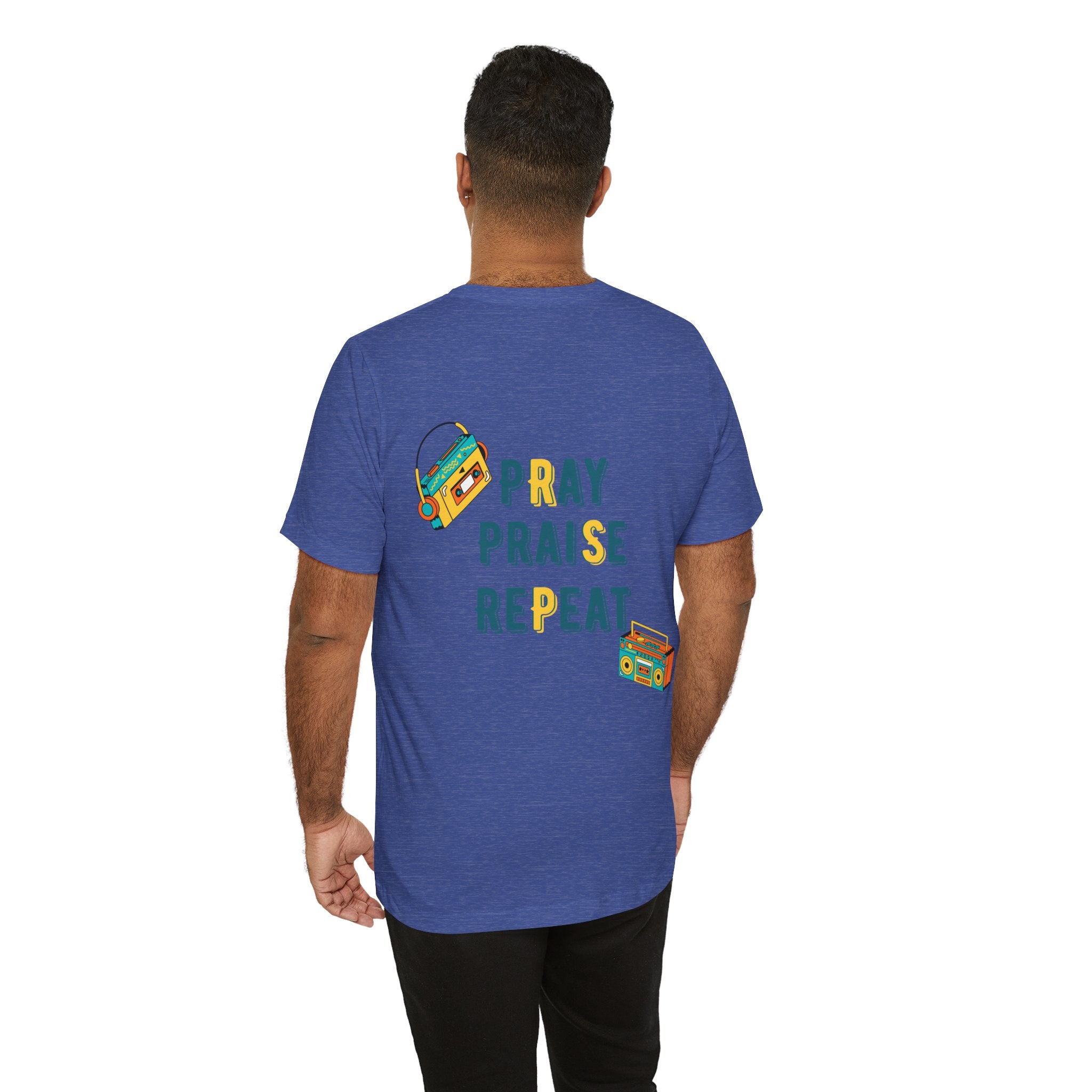 Pray Praise Repeat T-Shirt — Vintage Boombox Christian Tee
