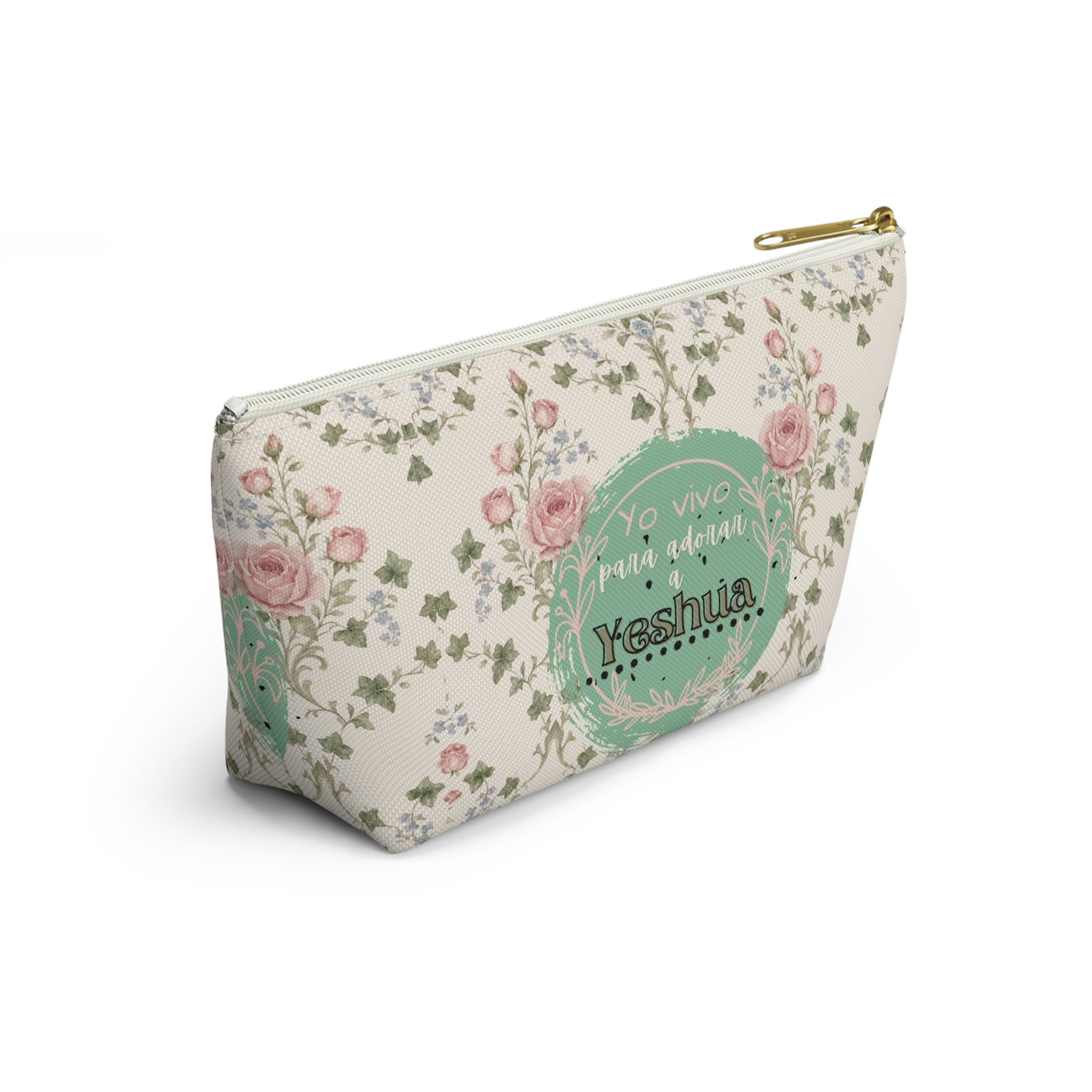 Floral 'Yo vivo para adorar Yeshua' Bolsita