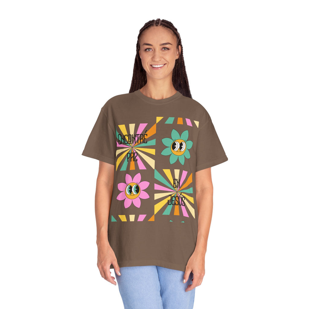 Woman's Spanish "Encontré paz en Jesús"- Camisa Retro Español