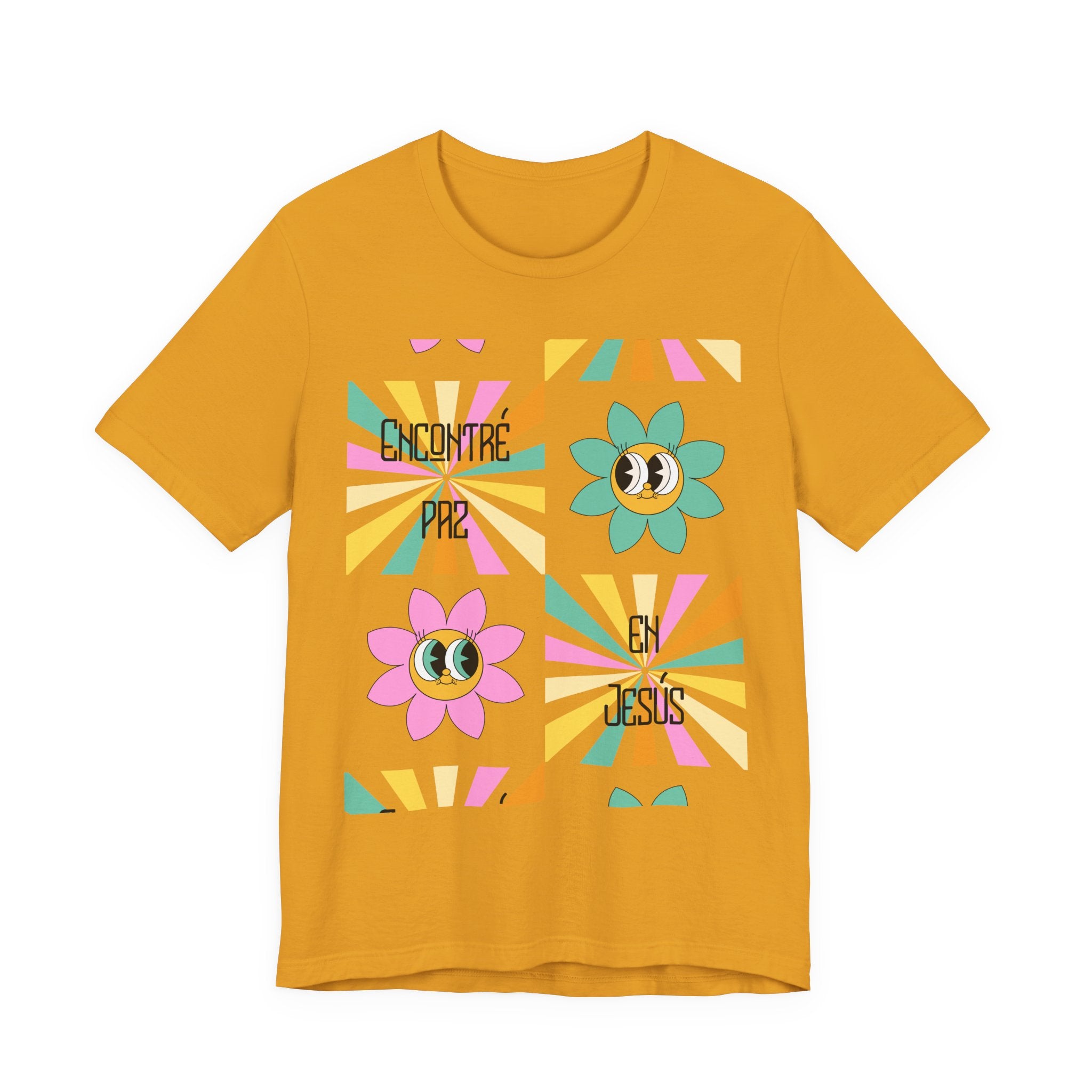 Woman's Spanish "Encontré paz en Jesús"- Camisa Retro Español