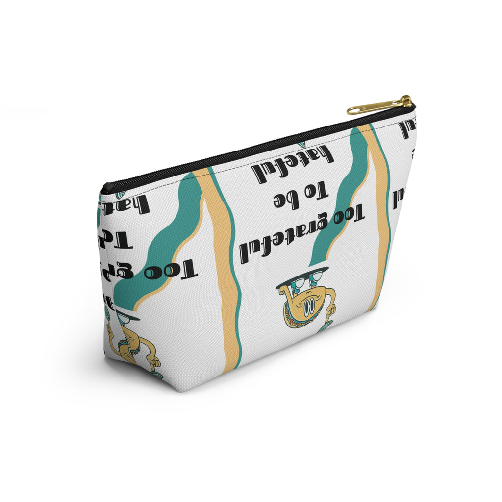 Too Grateful To Be Hateful Accessory Pouch — Retro Smiley Bag