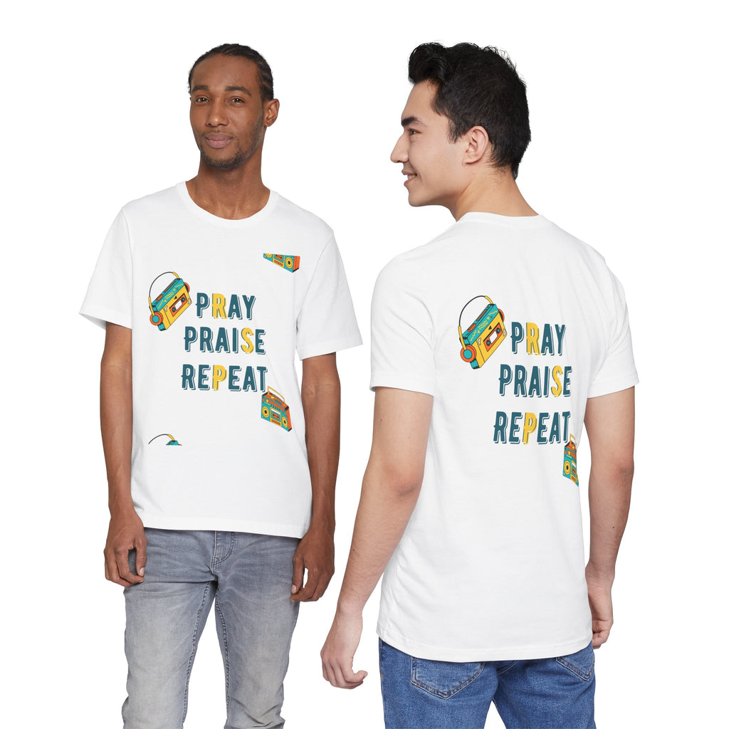 Pray Praise Repeat T-Shirt — Vintage Boombox Christian Tee
