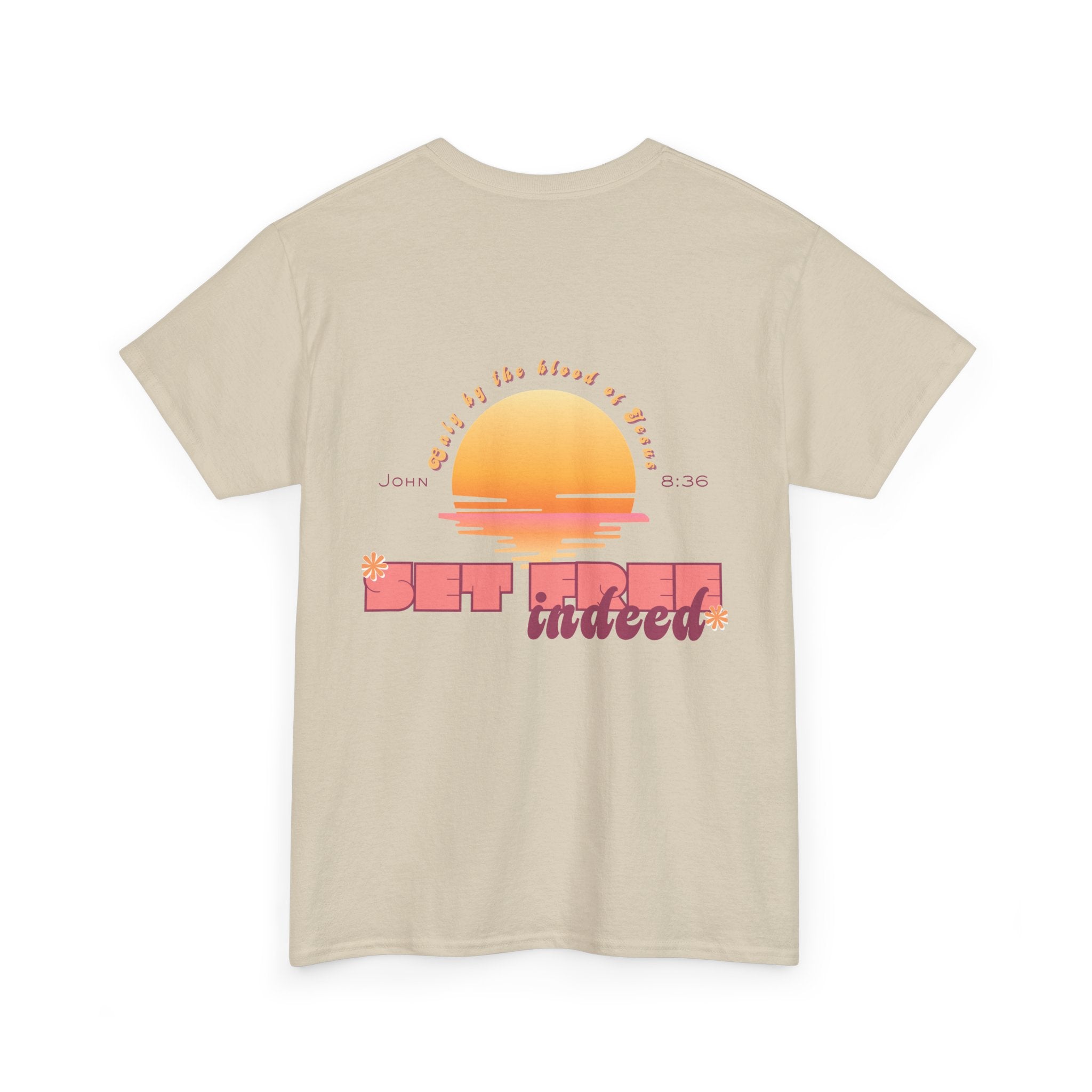 Women's 'Set free indeed' John 8:36- Heavy Cotton Tee