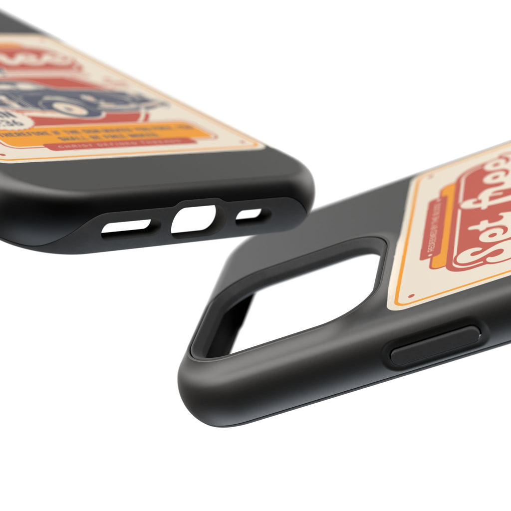 Men's 'Set free indeed' Vintage Graphic Phone Case — Magnetic Impact-Resistant