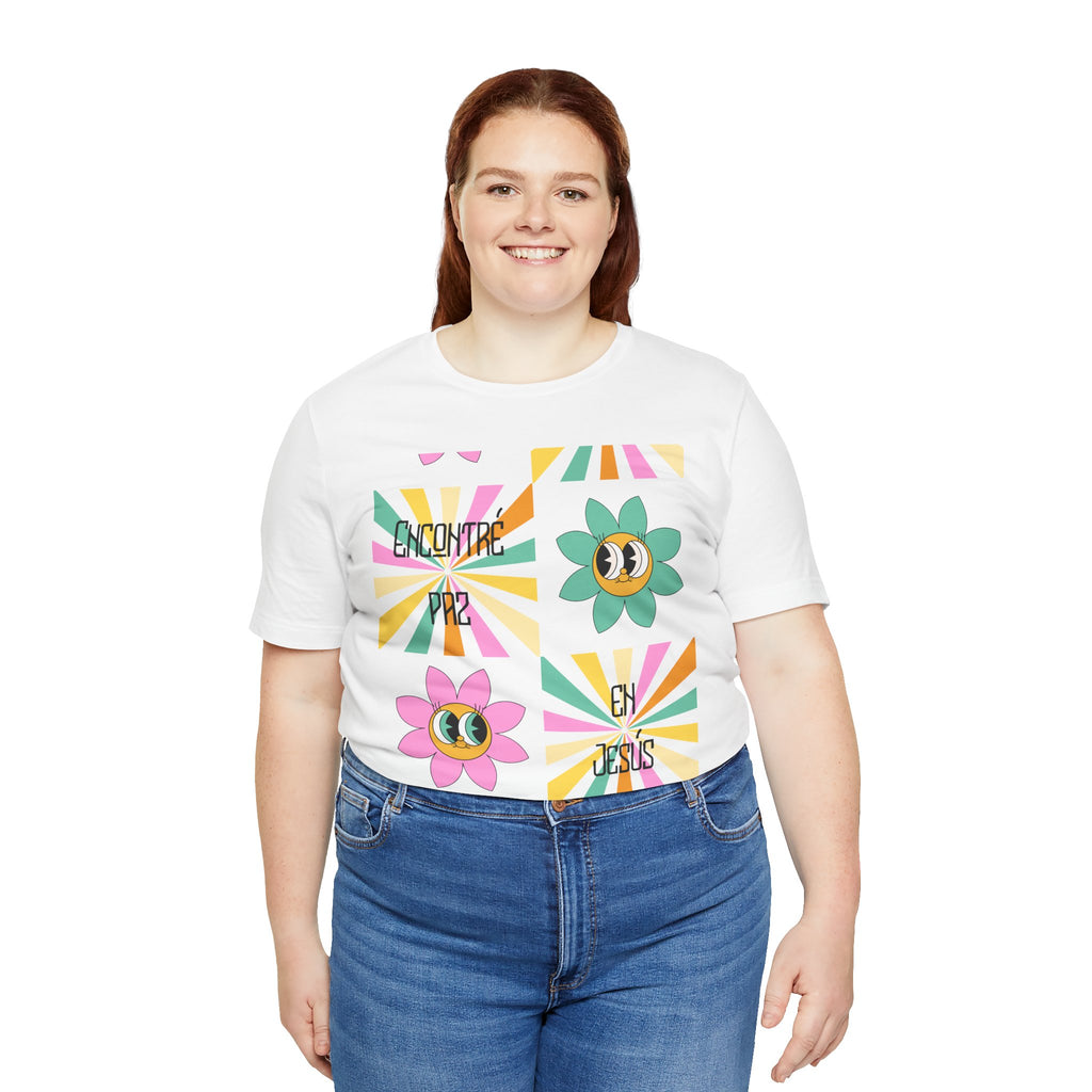 Woman's Spanish "Encontré paz en Jesús"- Camisa Retro Español