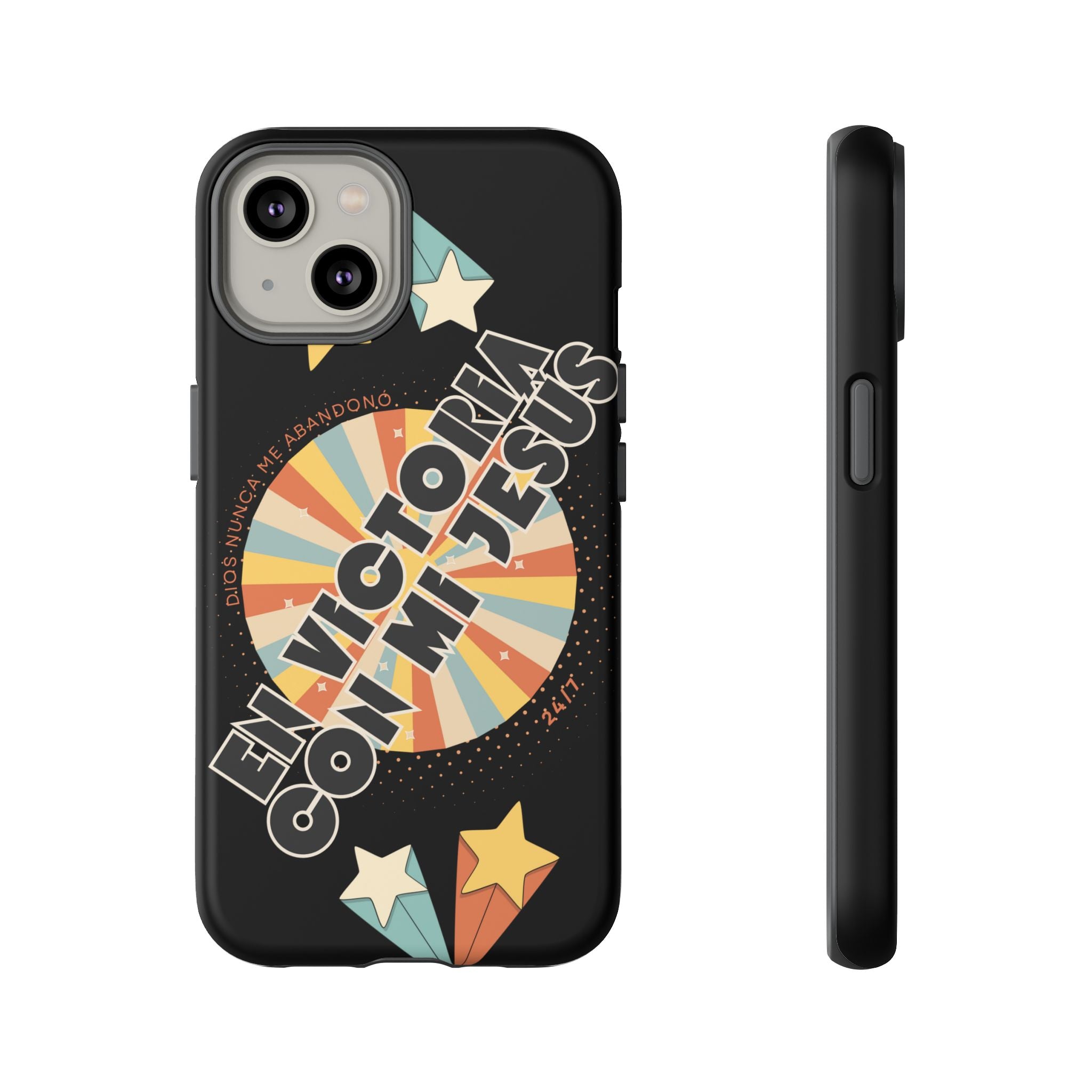 'En Victoria Con Jesús' Retro Protección de telefono