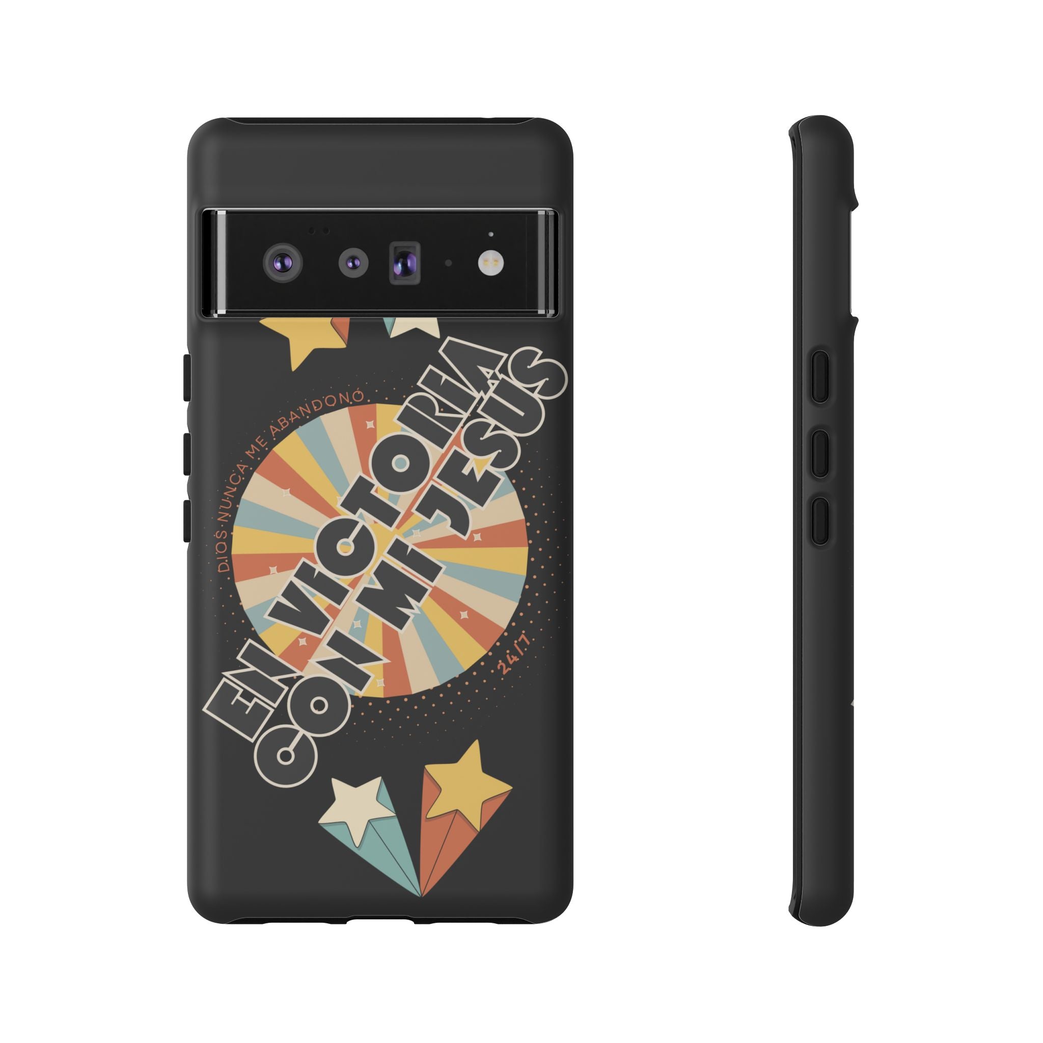 'En Victoria Con Jesús' Retro Protección de telefono