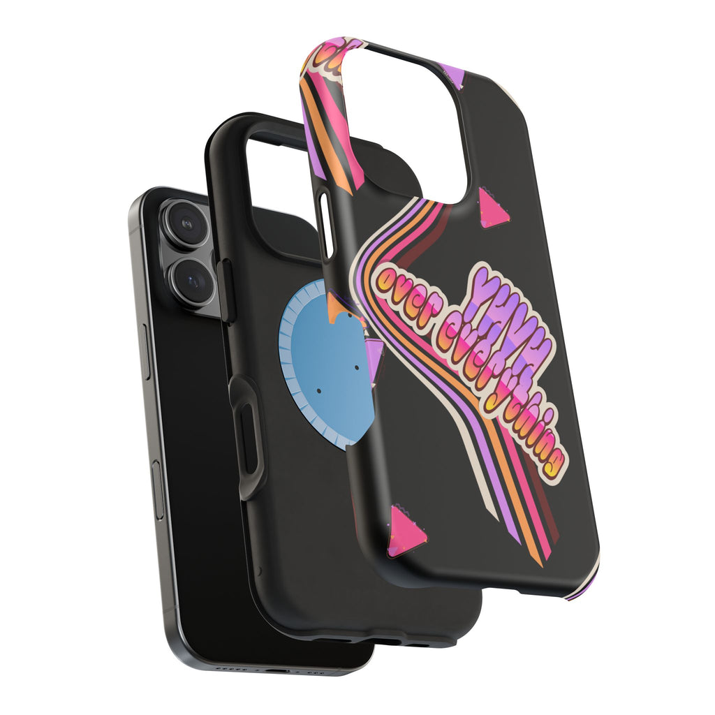 Retro 'YHVH over everything' Magnetic Phone Case — Impact-Resistant Protective Cover