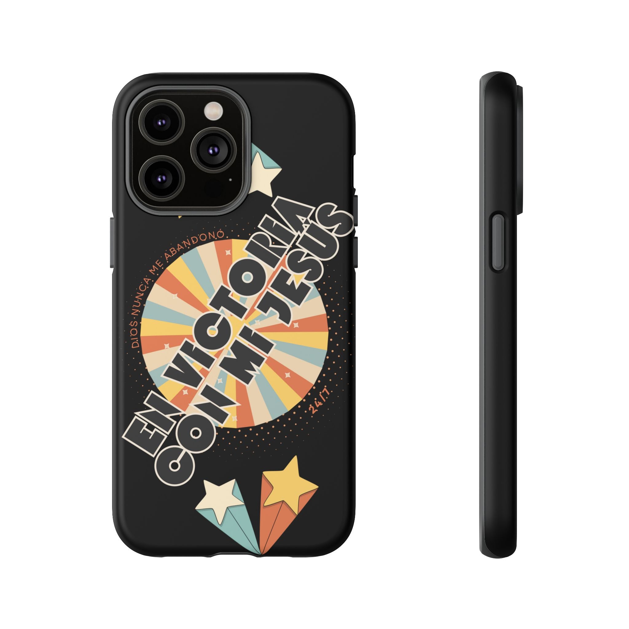 'En Victoria Con Jesús' Retro Protección de telefono