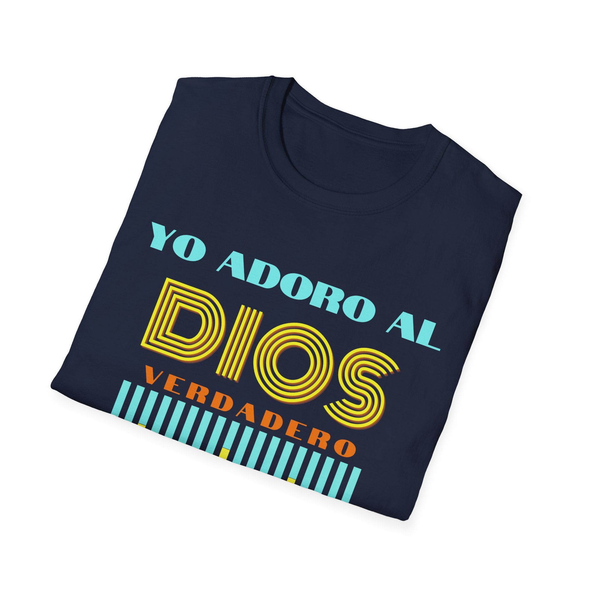 "Yo adoro al Dios verdadero" Camisa Retro —  "Y estos tres son uno" 1Juan 5:7