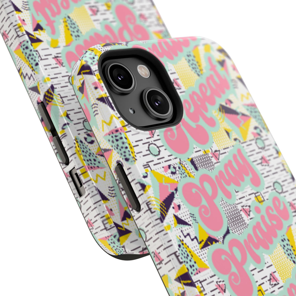 Retro Pray Praise Repeat Women's  Phone Case- Impact-Resistant Cases